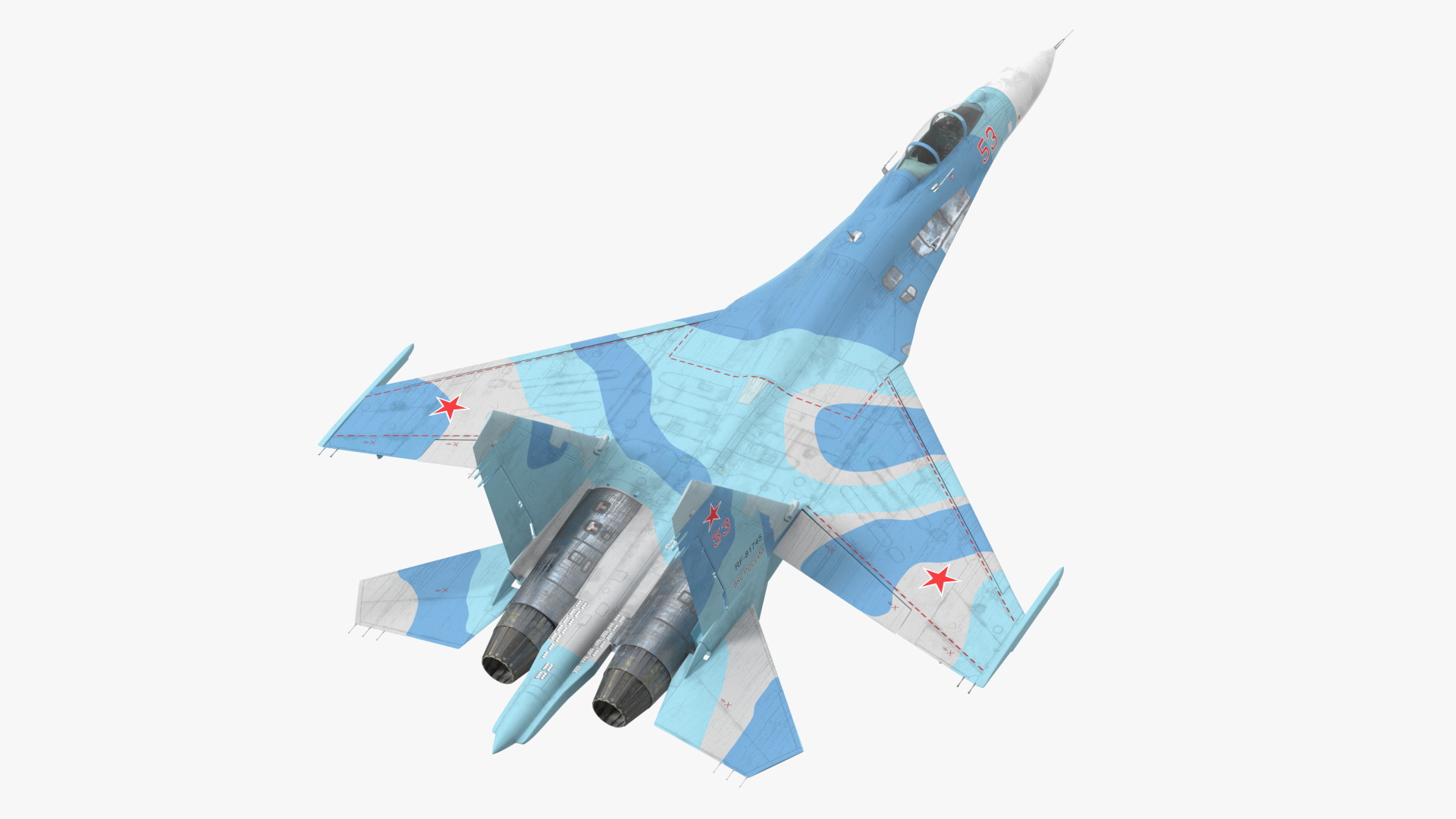 3D model Sukhoi Su-27 Flanker Russian Fighter Aircraft