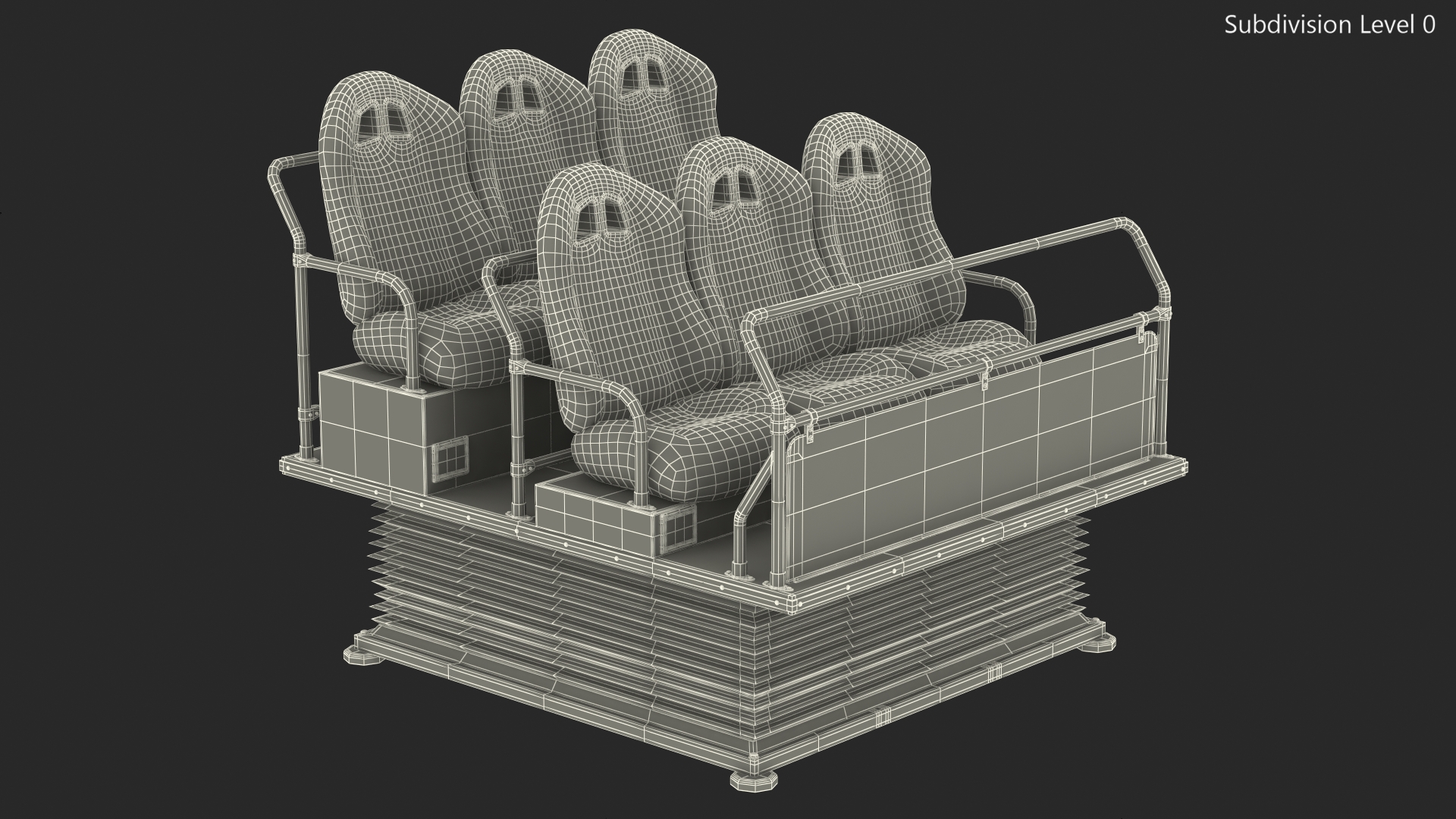 Dynamic Cinema Game Machine 7D Rigged 3D