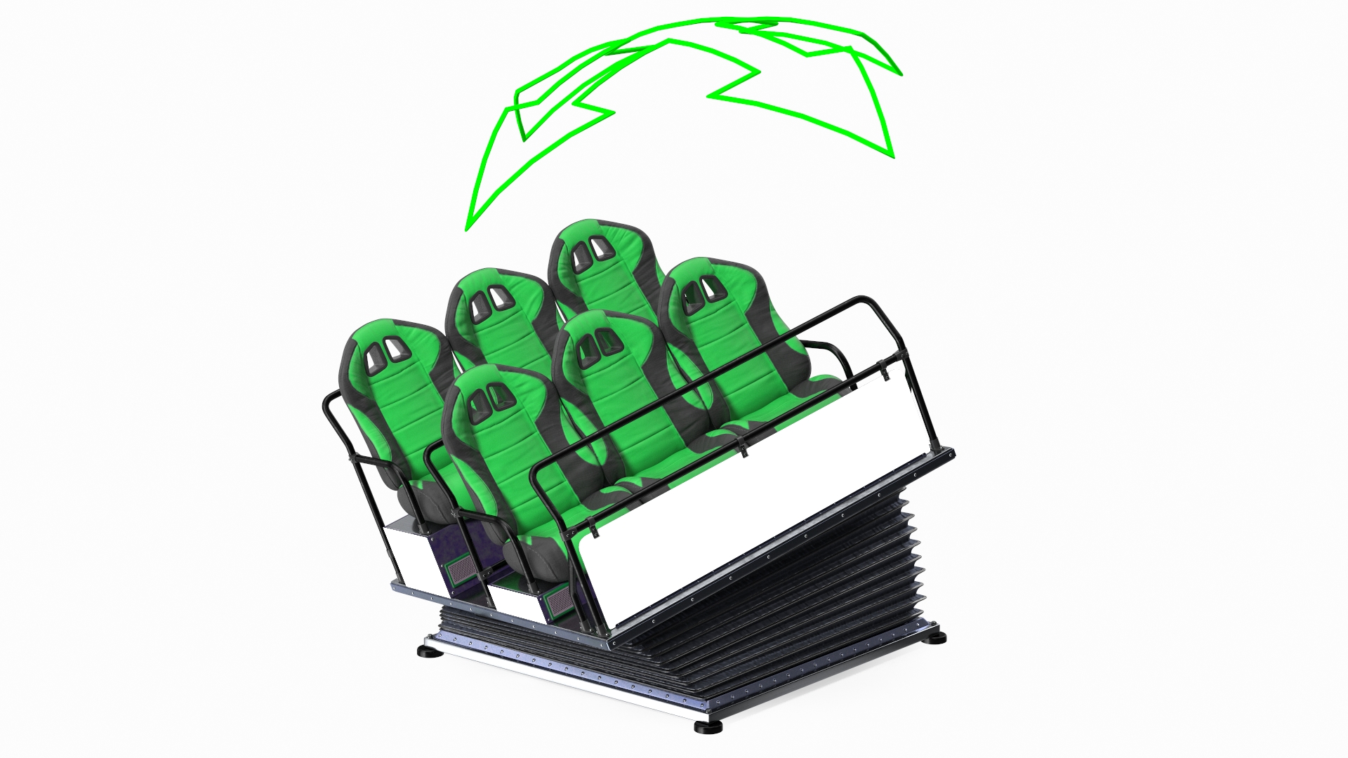 Dynamic Cinema Game Machine 7D Rigged 3D