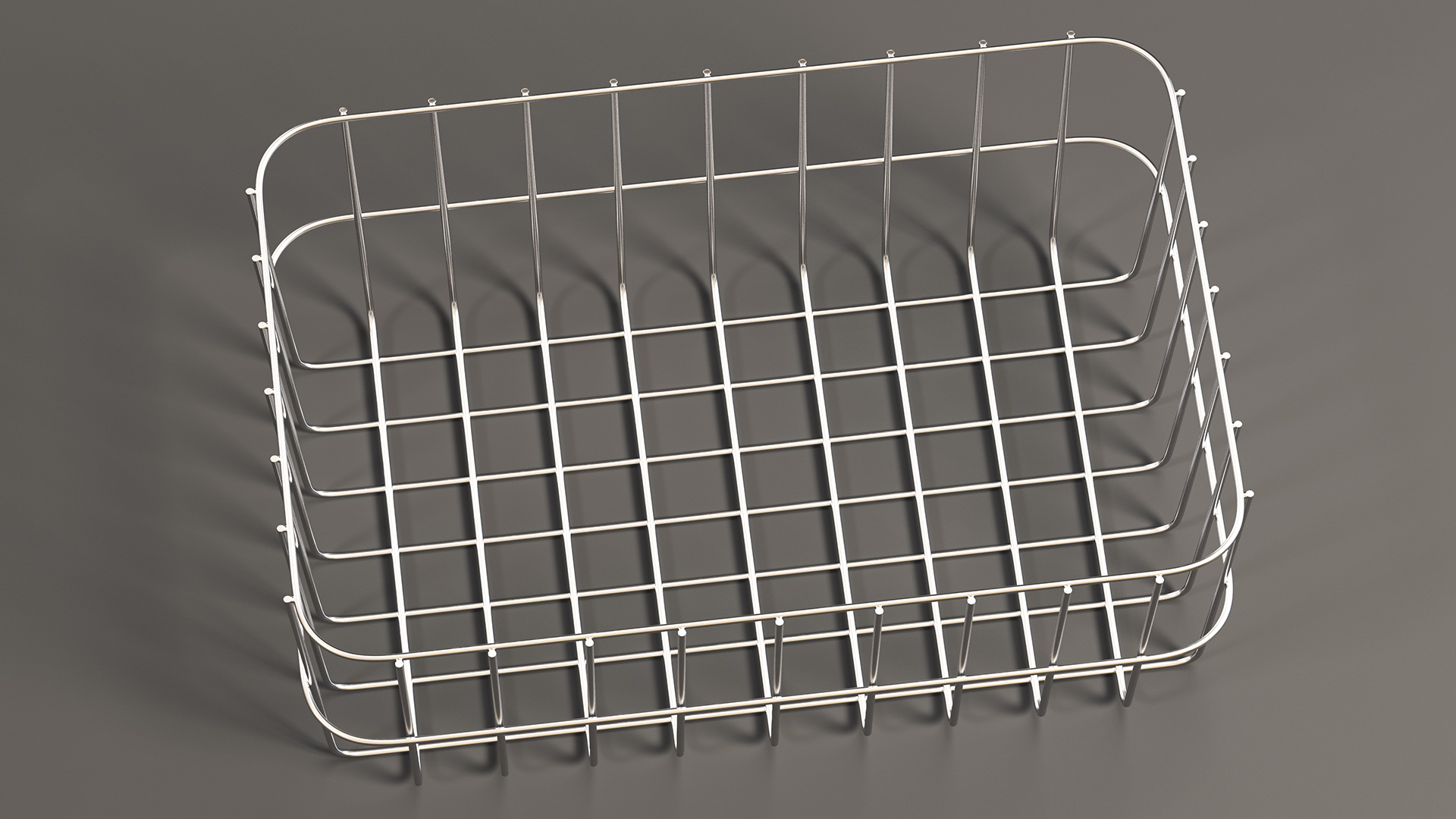 Steel Basket Chrome 3D model