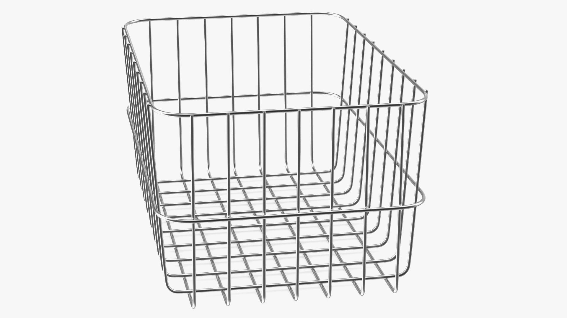 Steel Basket Chrome 3D model