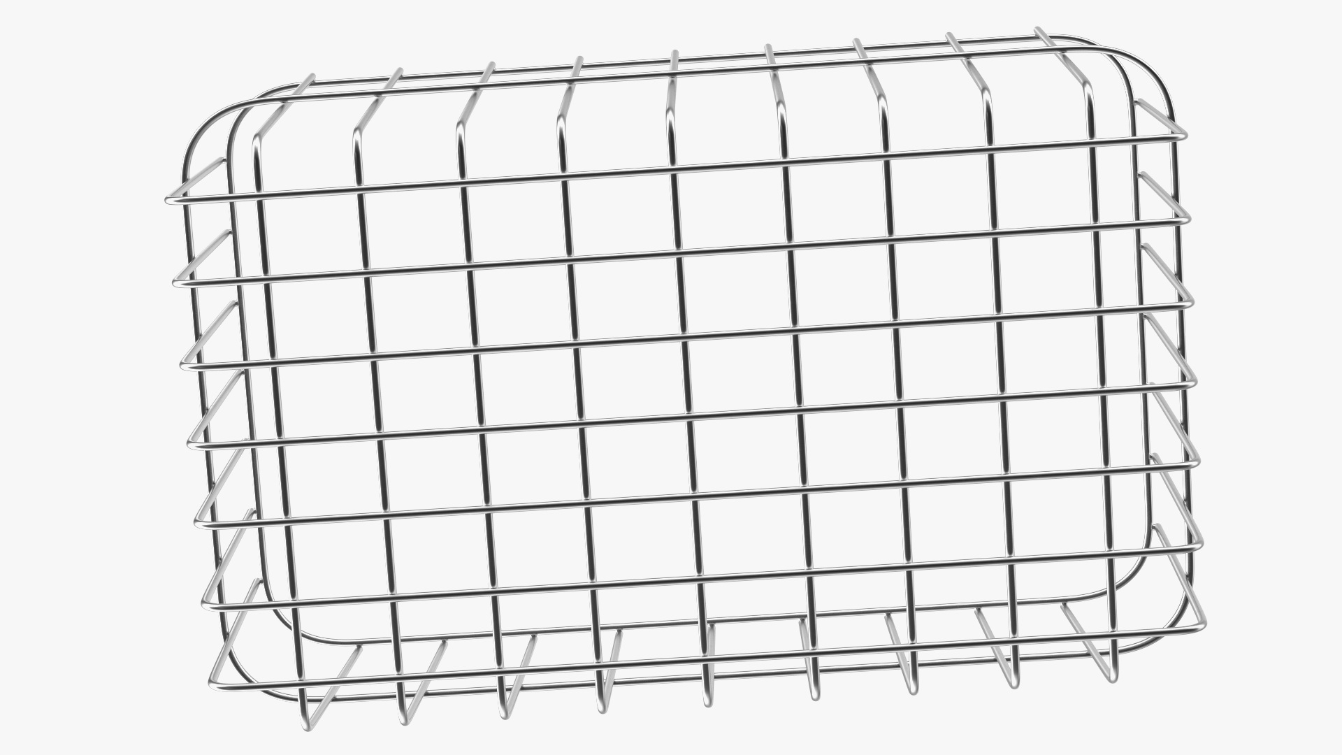 Steel Basket Chrome 3D model