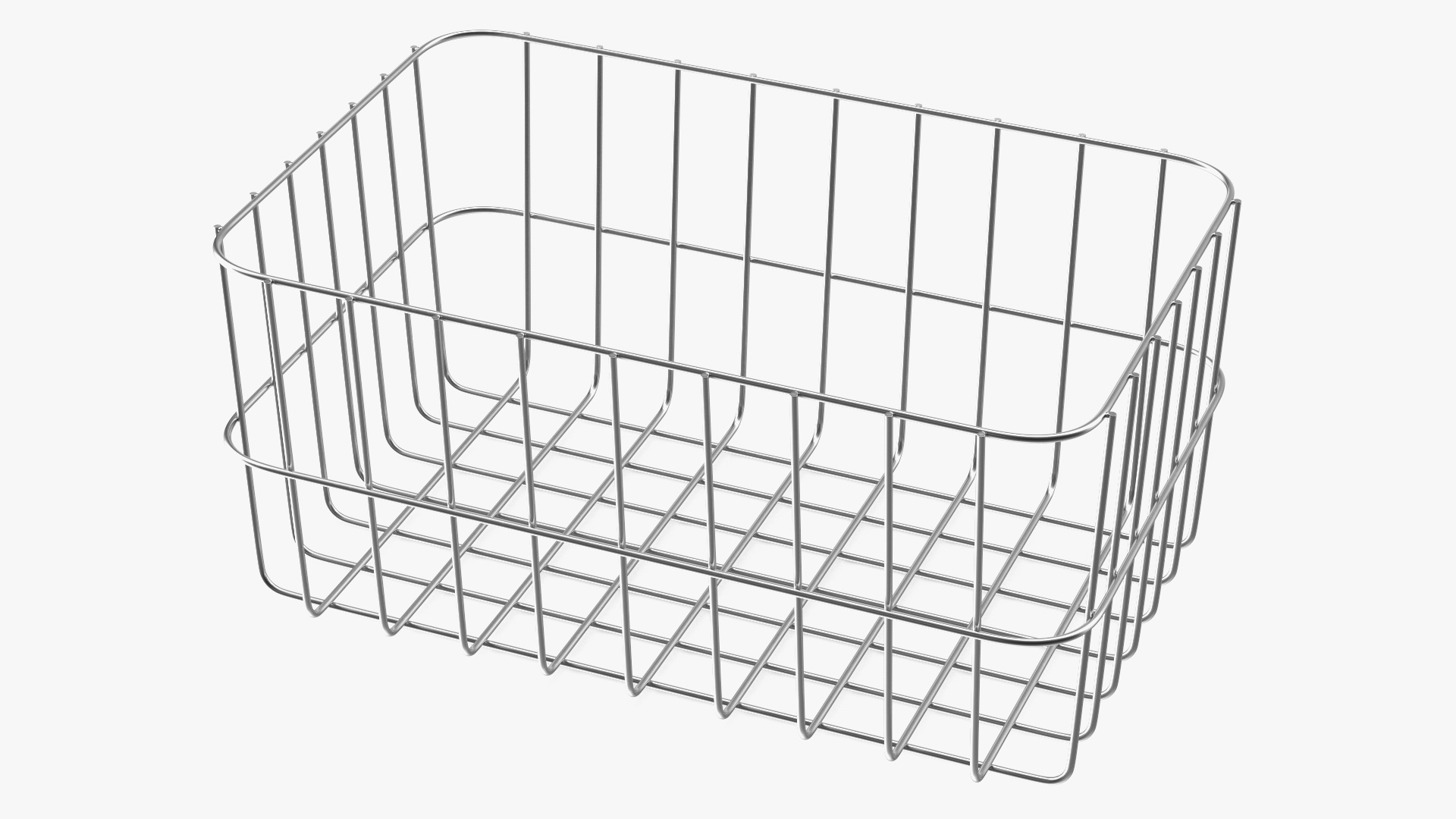 Steel Basket Chrome 3D model