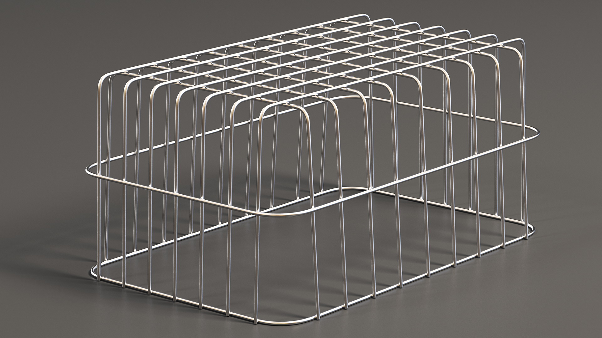 Steel Basket Chrome 3D model