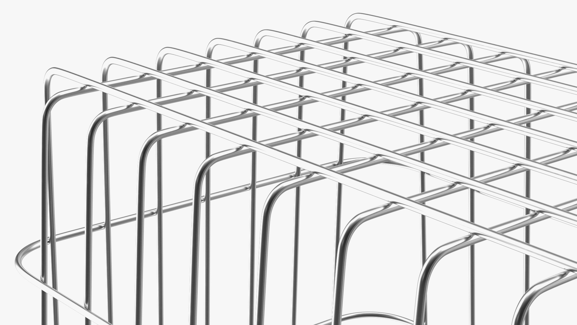 Steel Basket Chrome 3D model