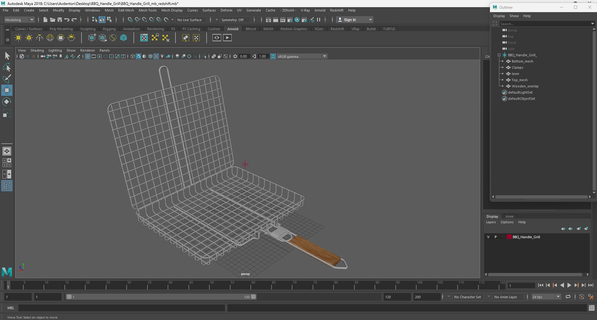 3D BBQ Handle Grill