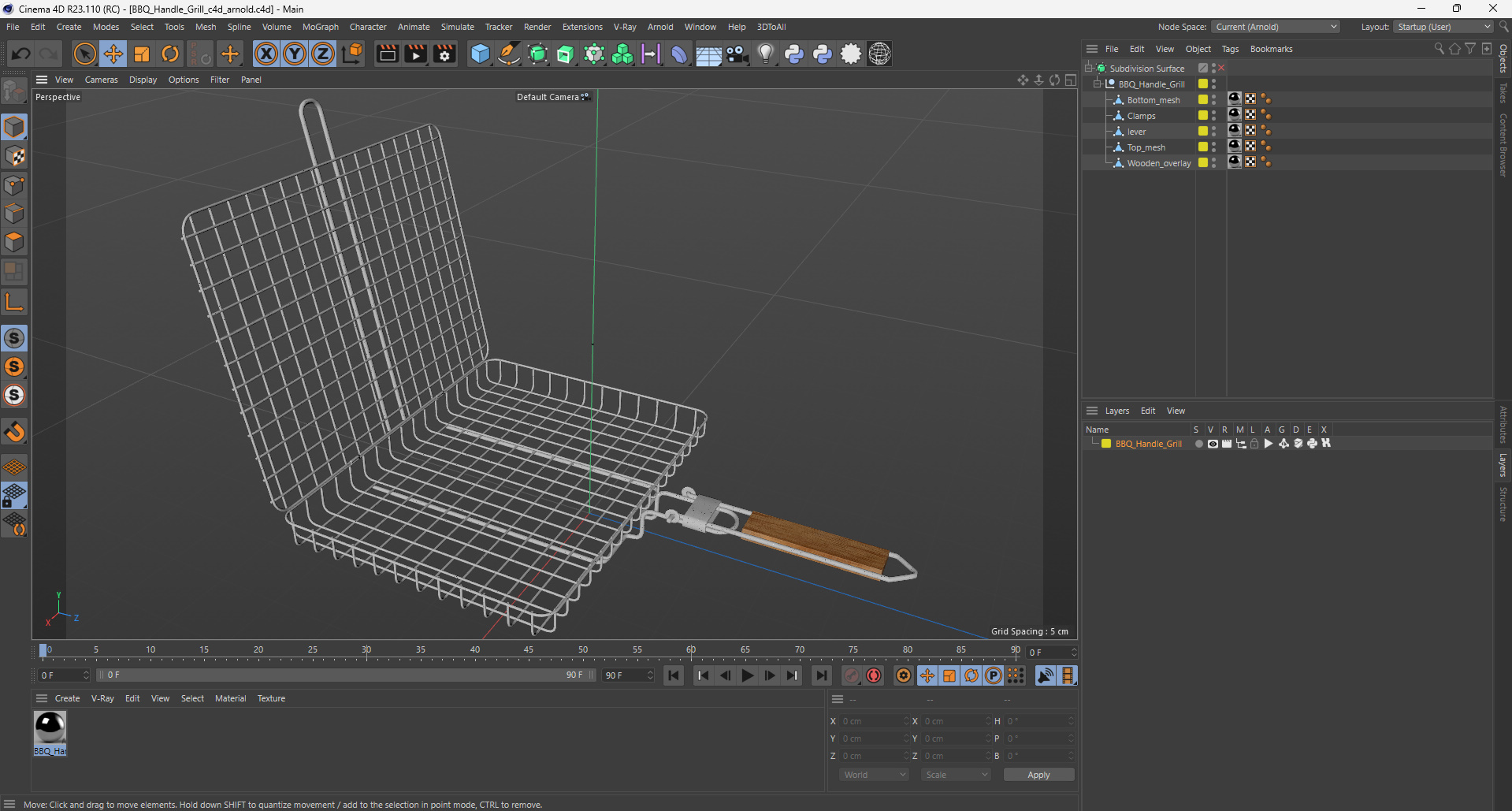3D BBQ Handle Grill