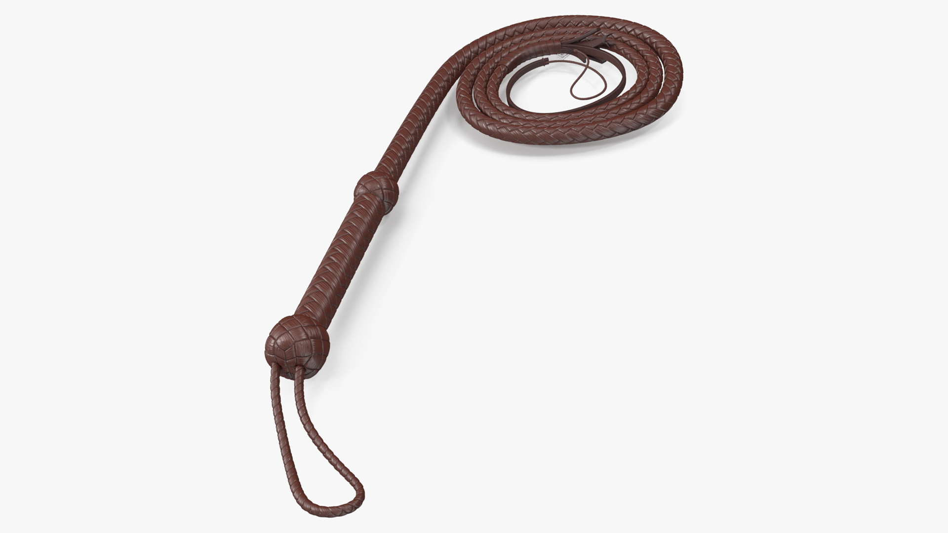 Cowboy Whip Brown Rigged 3D model