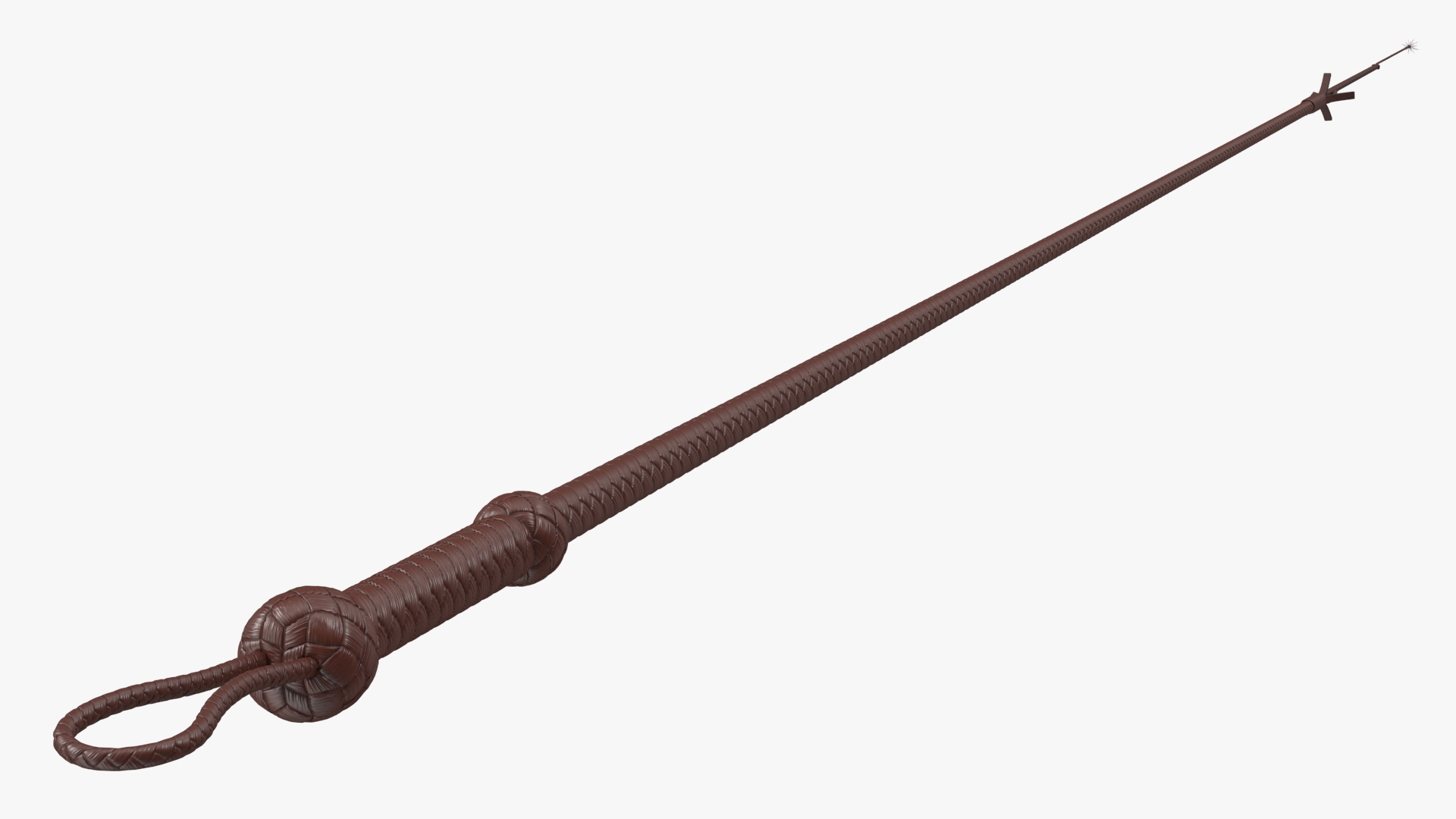 Cowboy Whip Brown Rigged 3D model
