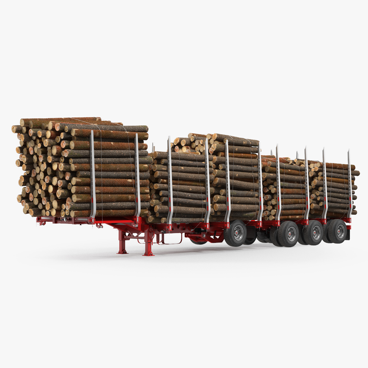 Logging Trailer Manac with Small Logs, view 8