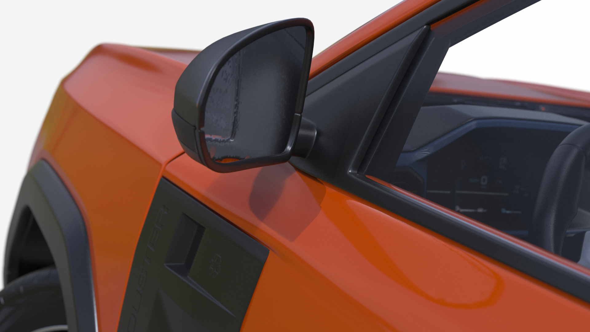 3D Dacia Duster 2024 Crossover Orange Rigged