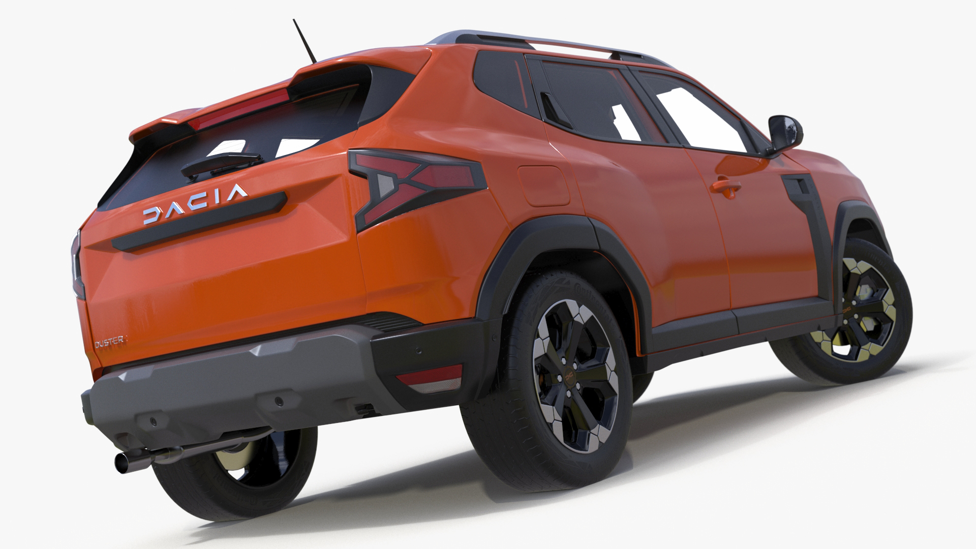 3D Dacia Duster 2024 Crossover Orange Rigged