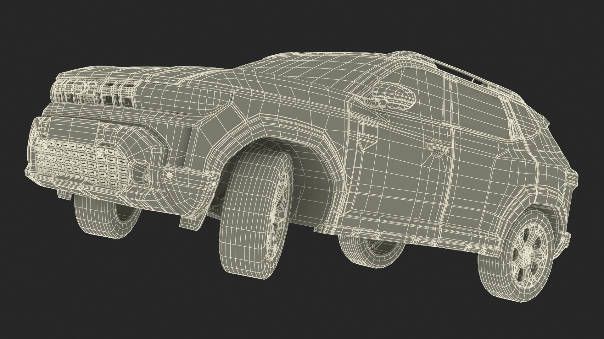 3D Dacia Duster 2024 Crossover Orange Rigged