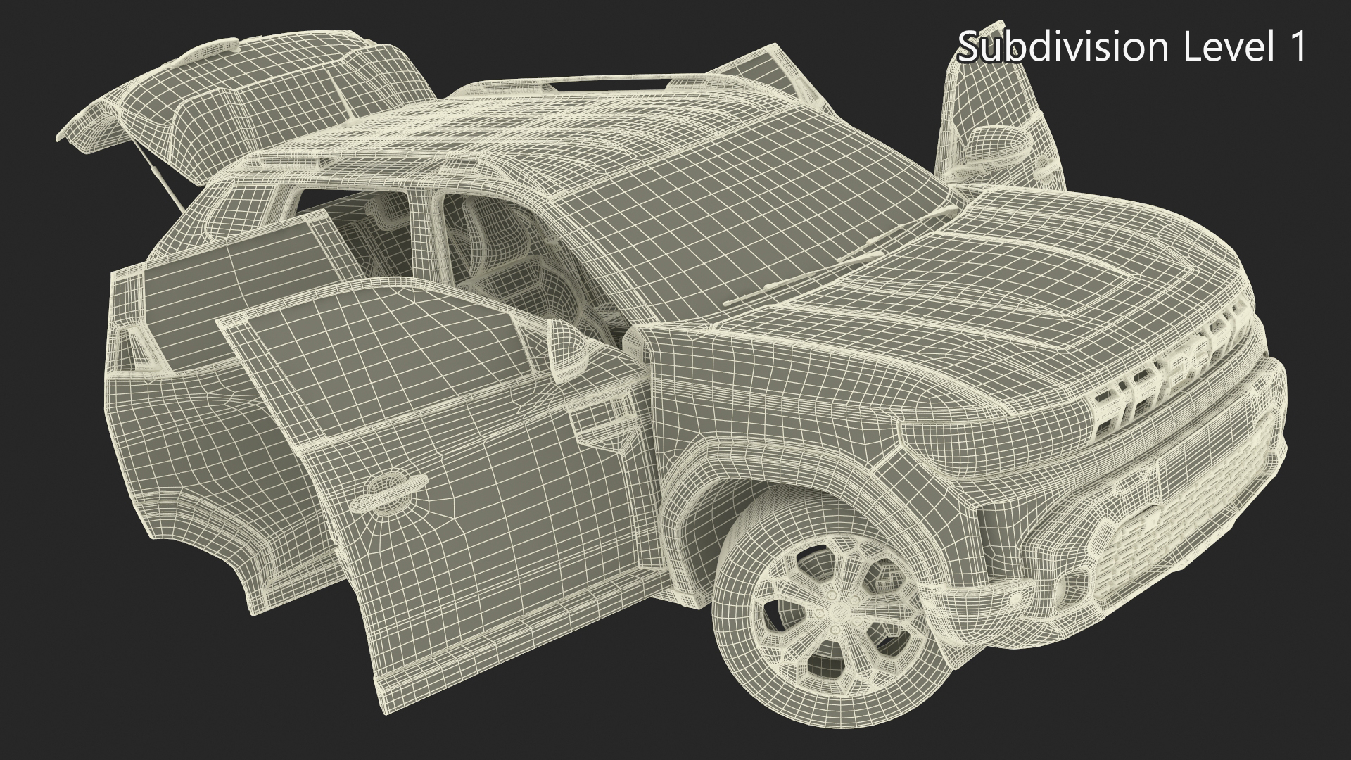 3D Dacia Duster 2024 Crossover Orange Rigged
