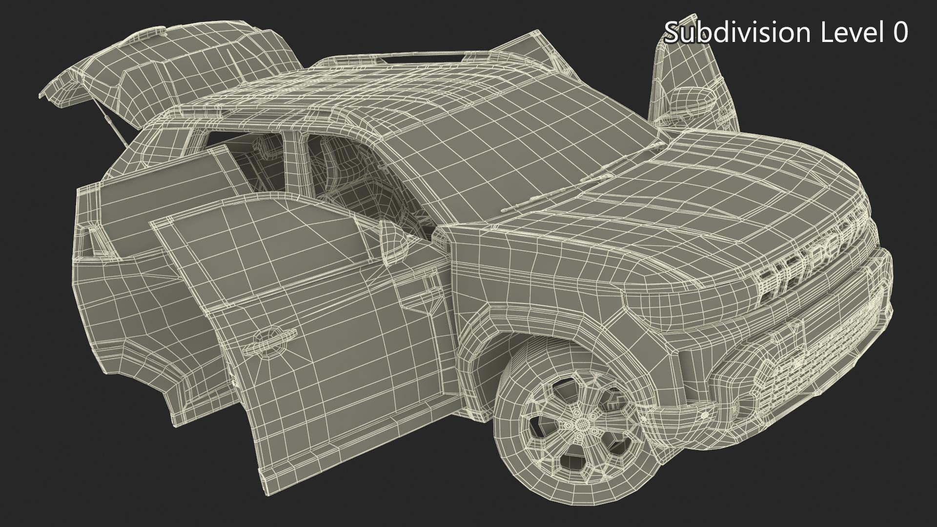 3D Dacia Duster 2024 Crossover Orange Rigged