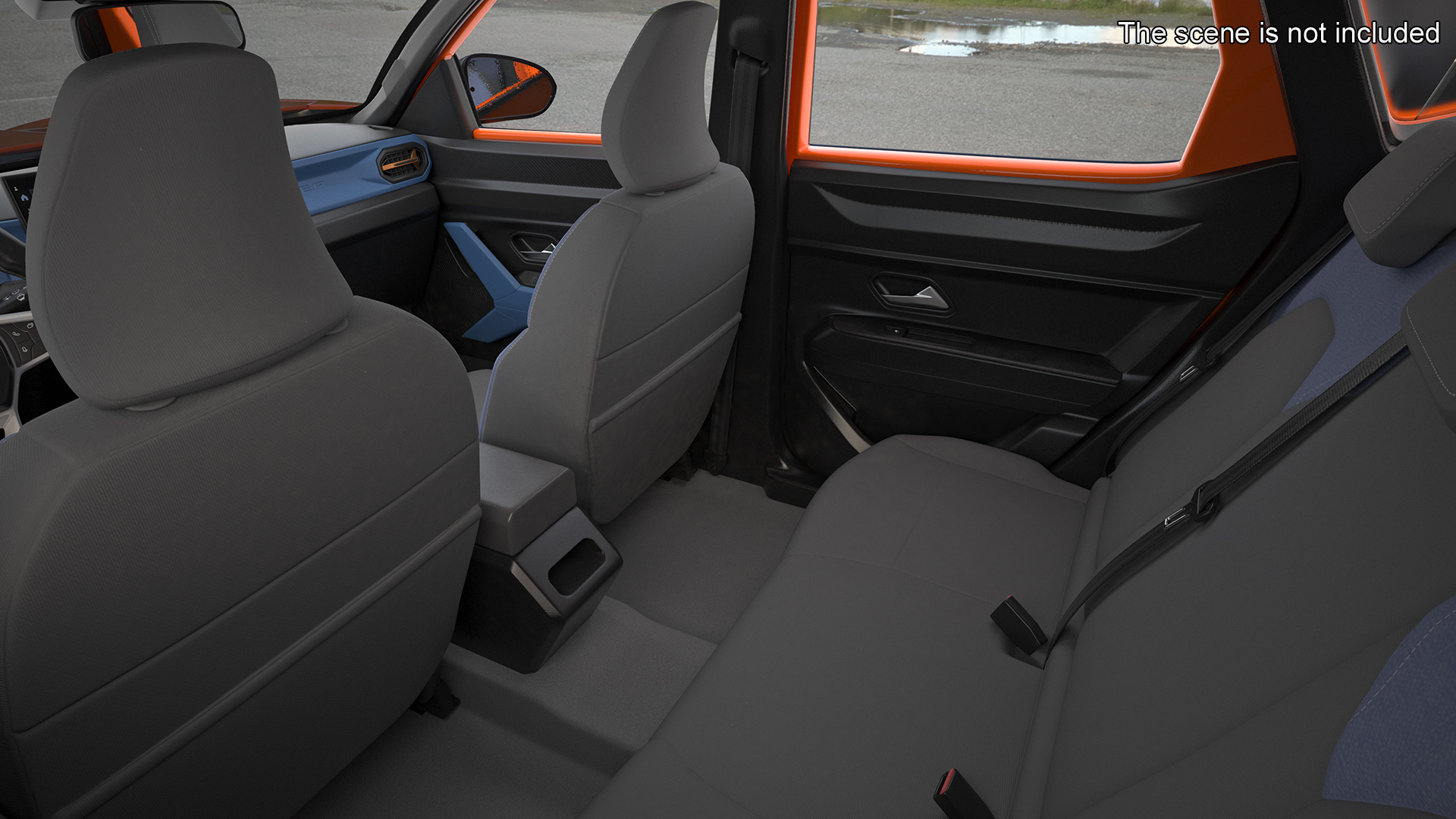 3D Dacia Duster 2024 Crossover Orange Rigged