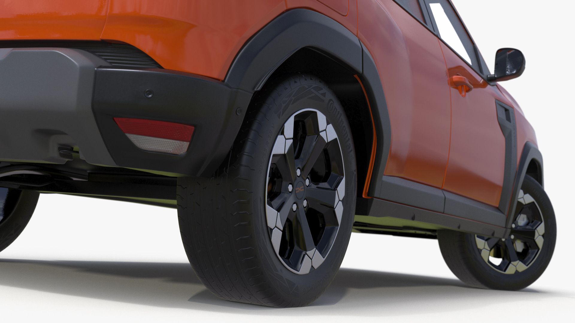 3D Dacia Duster 2024 Crossover Orange Rigged
