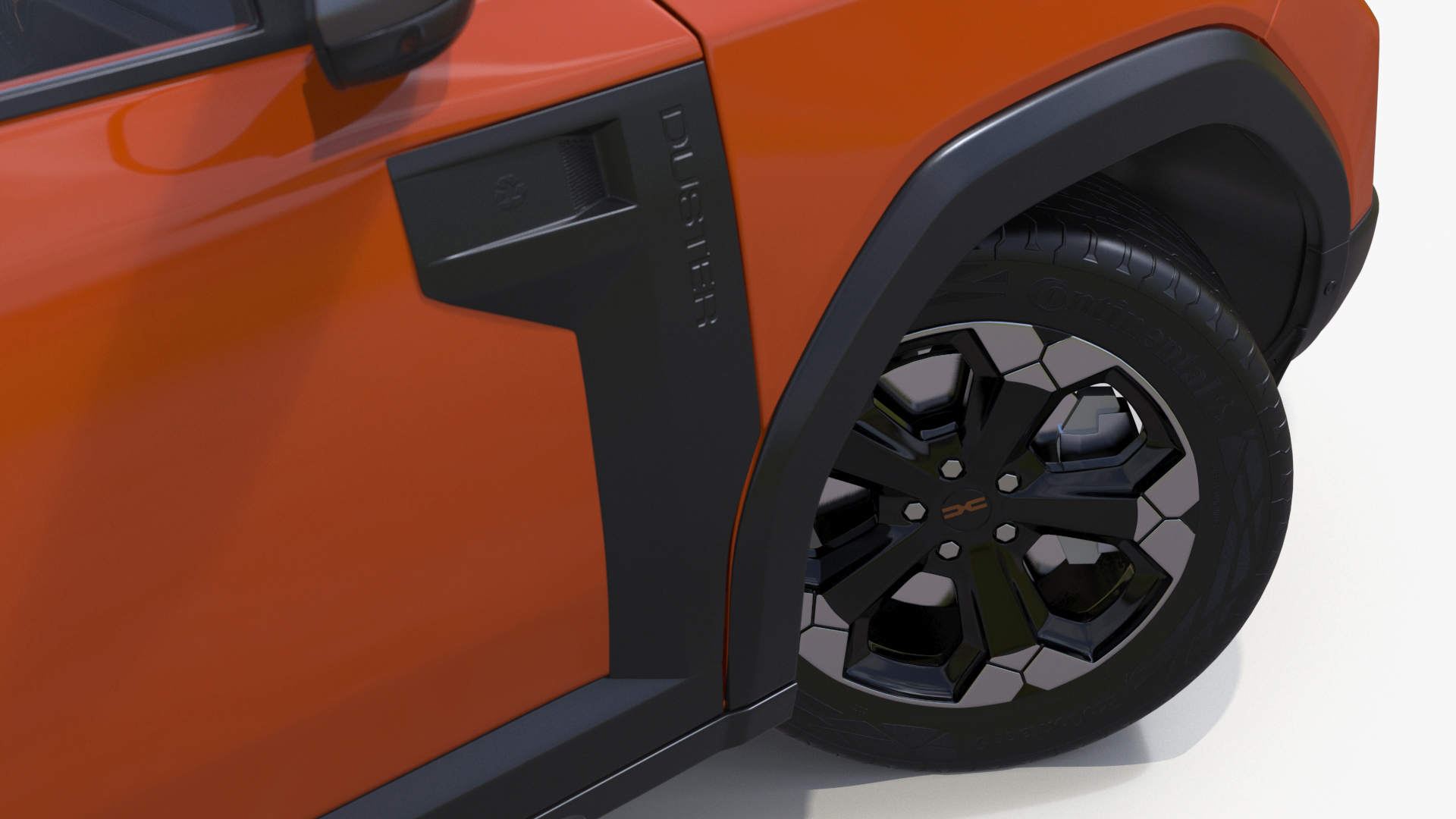 3D Dacia Duster 2024 Crossover Orange Rigged