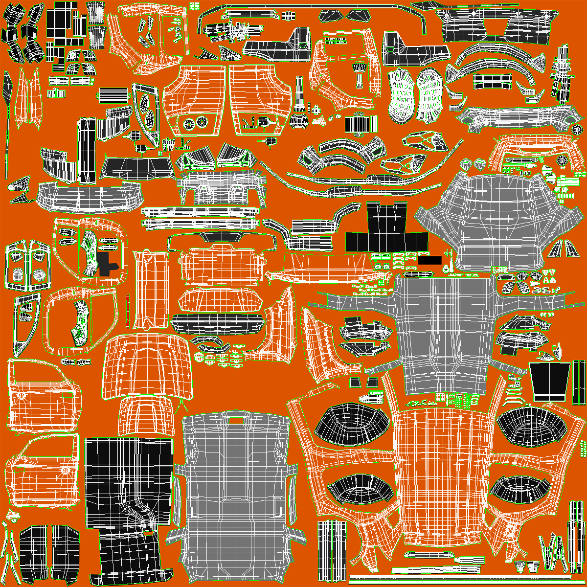 3D Dacia Duster 2024 Crossover Orange Rigged