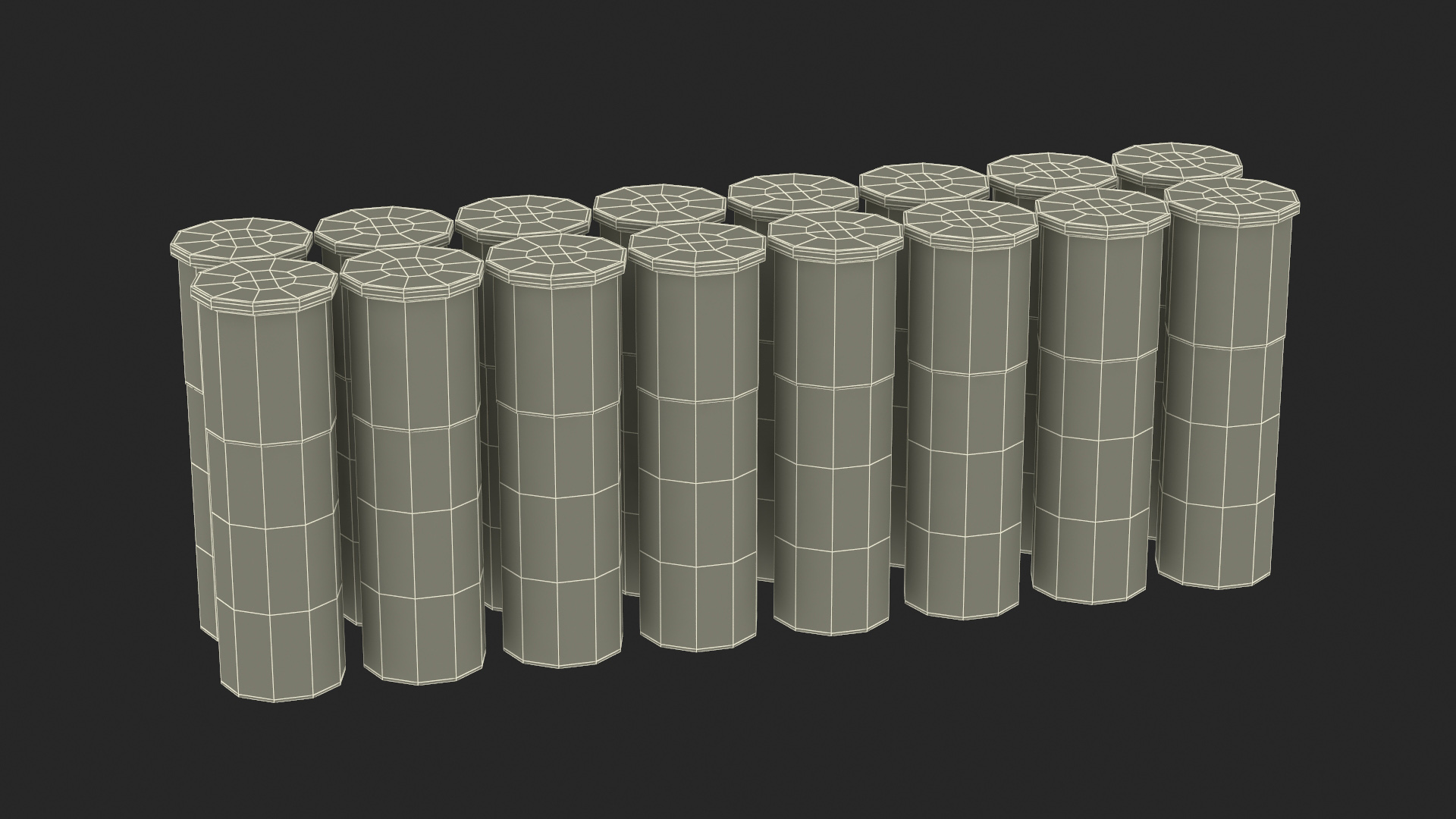 Set of Futuristic Rifle Cartridges 3D model