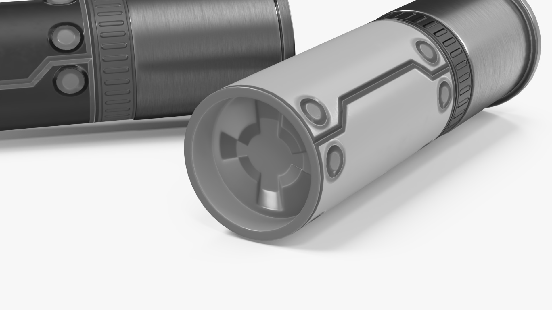 Set of Futuristic Rifle Cartridges 3D model