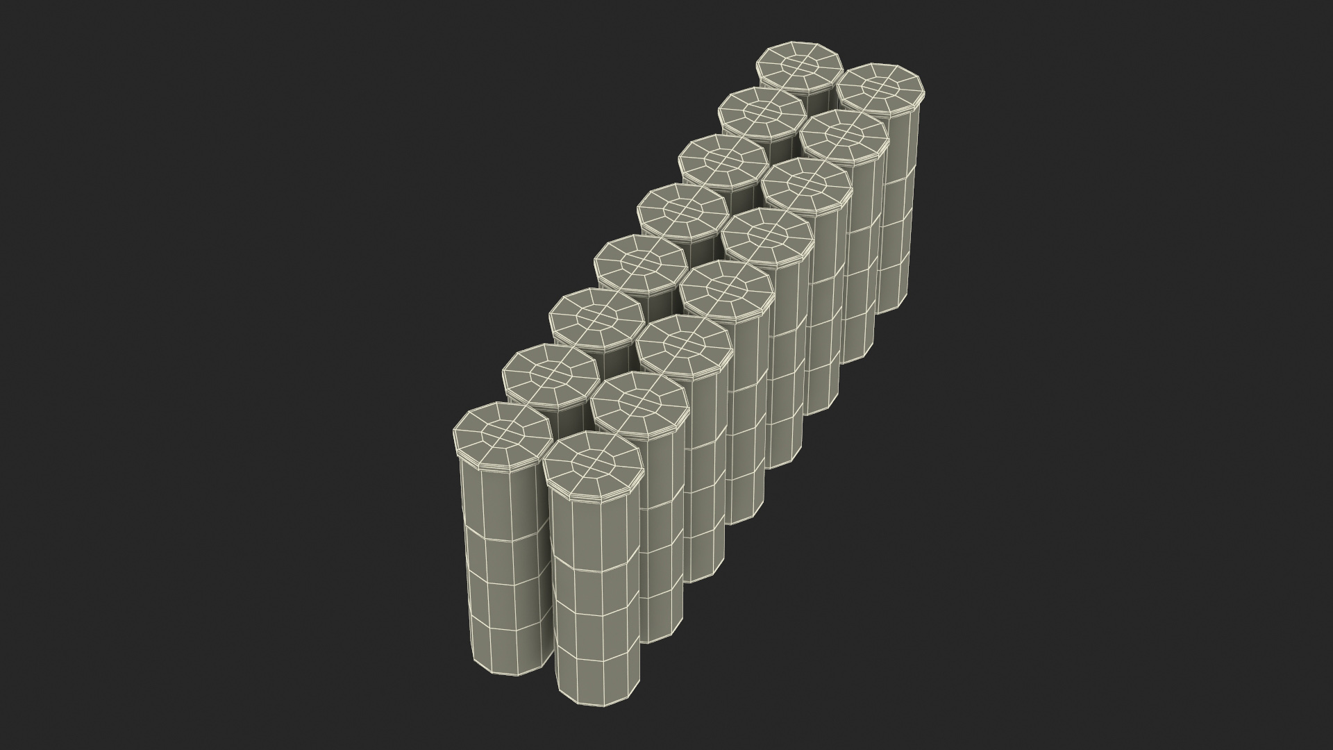 Set of Futuristic Rifle Cartridges 3D model