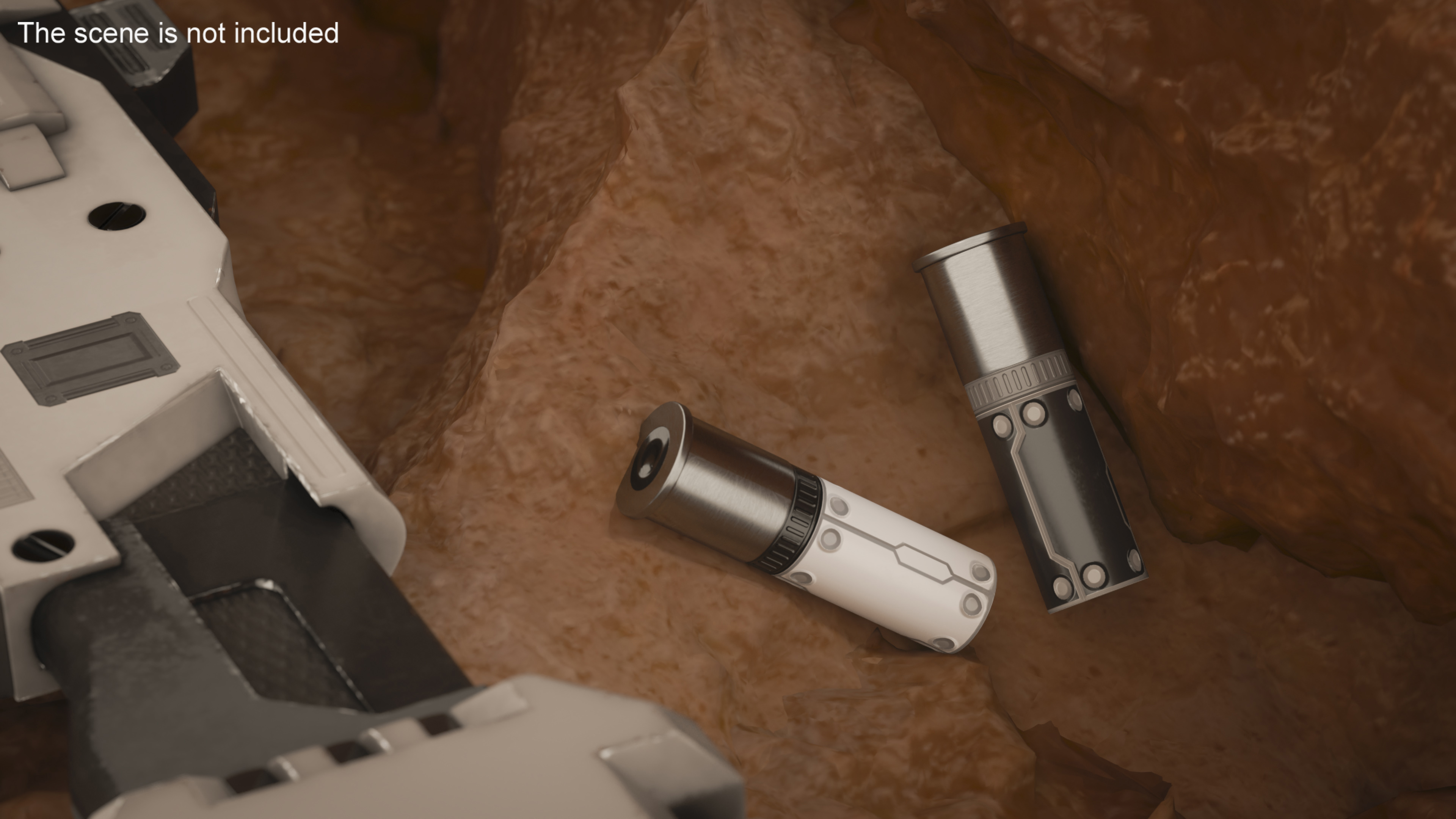 Set of Futuristic Rifle Cartridges 3D model