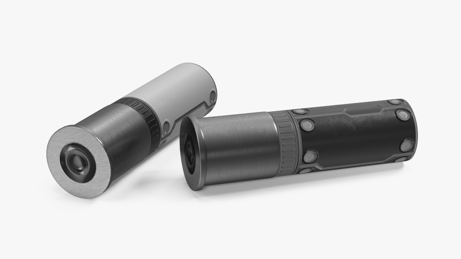 Set of Futuristic Rifle Cartridges 3D model