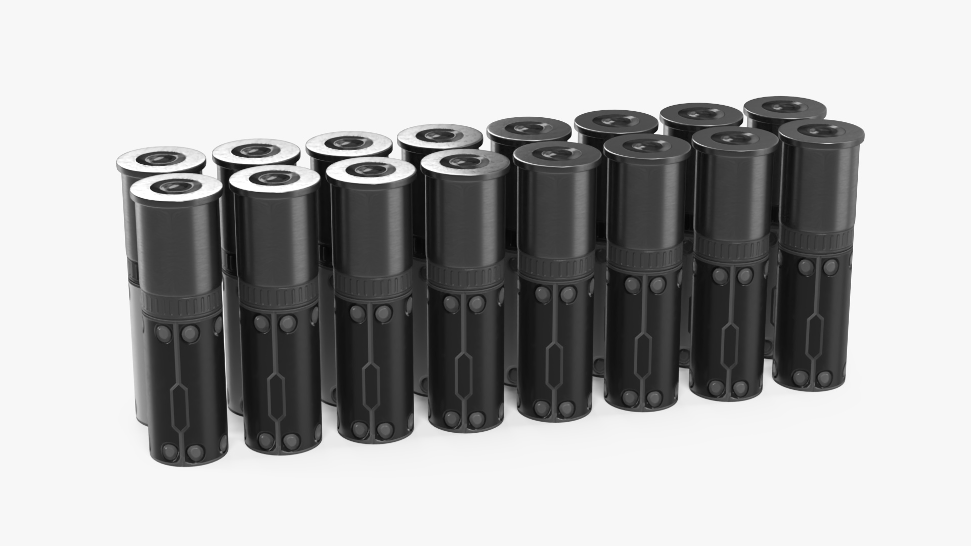 Set of Futuristic Rifle Cartridges 3D model