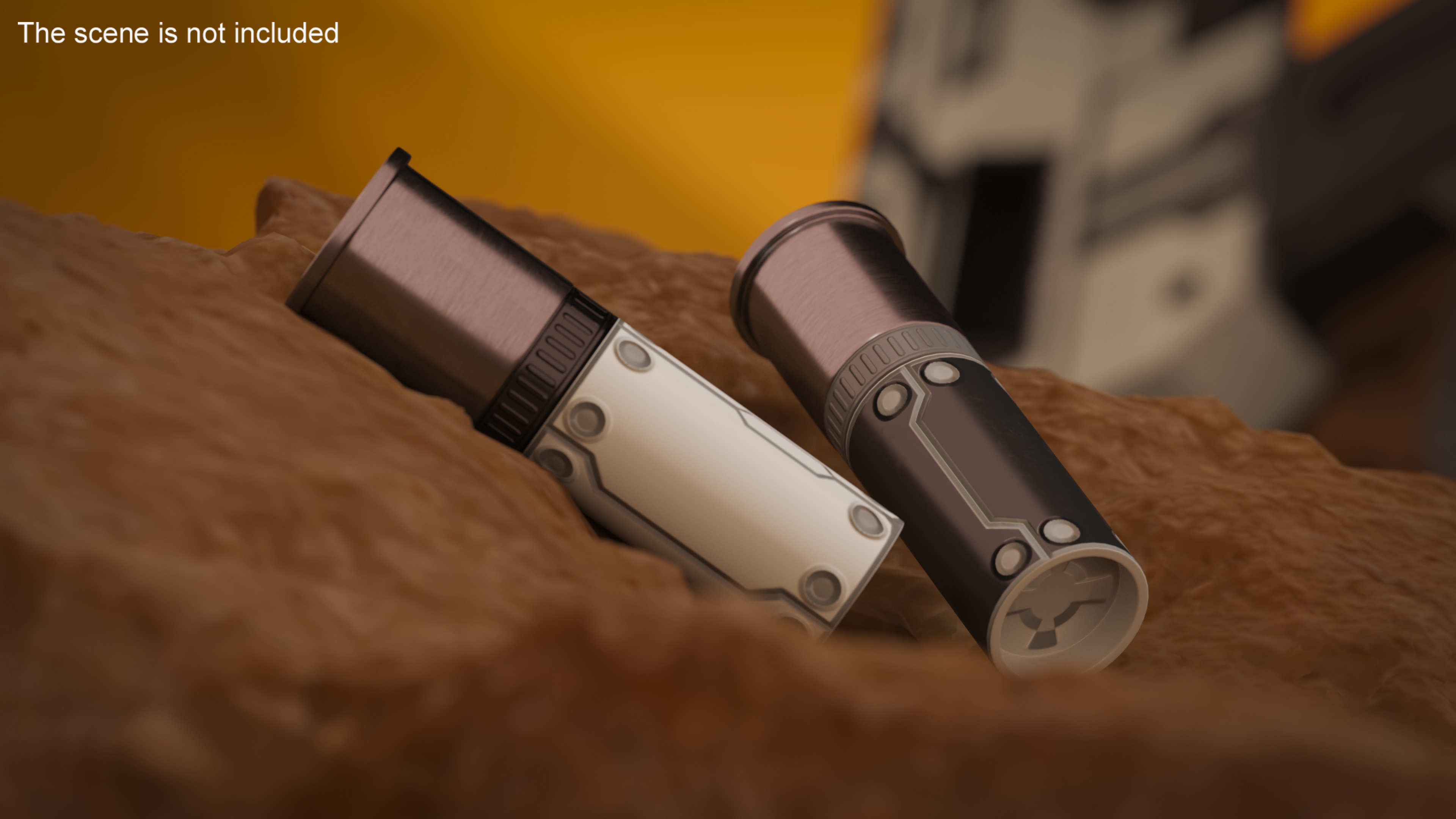 Set of Futuristic Rifle Cartridges 3D model