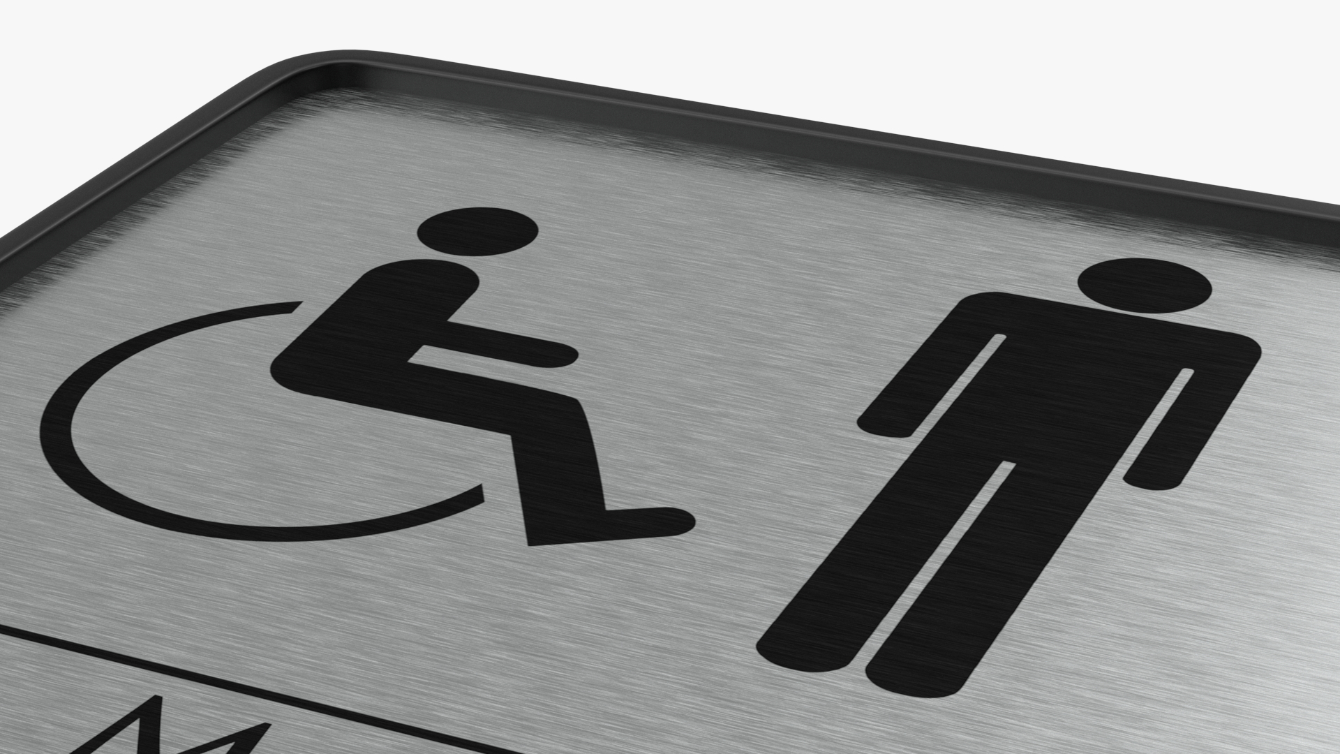 3D Male Accessible Toilet Compliance Sign model