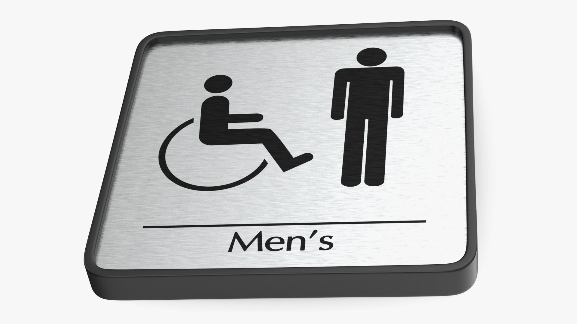 3D Male Accessible Toilet Compliance Sign model