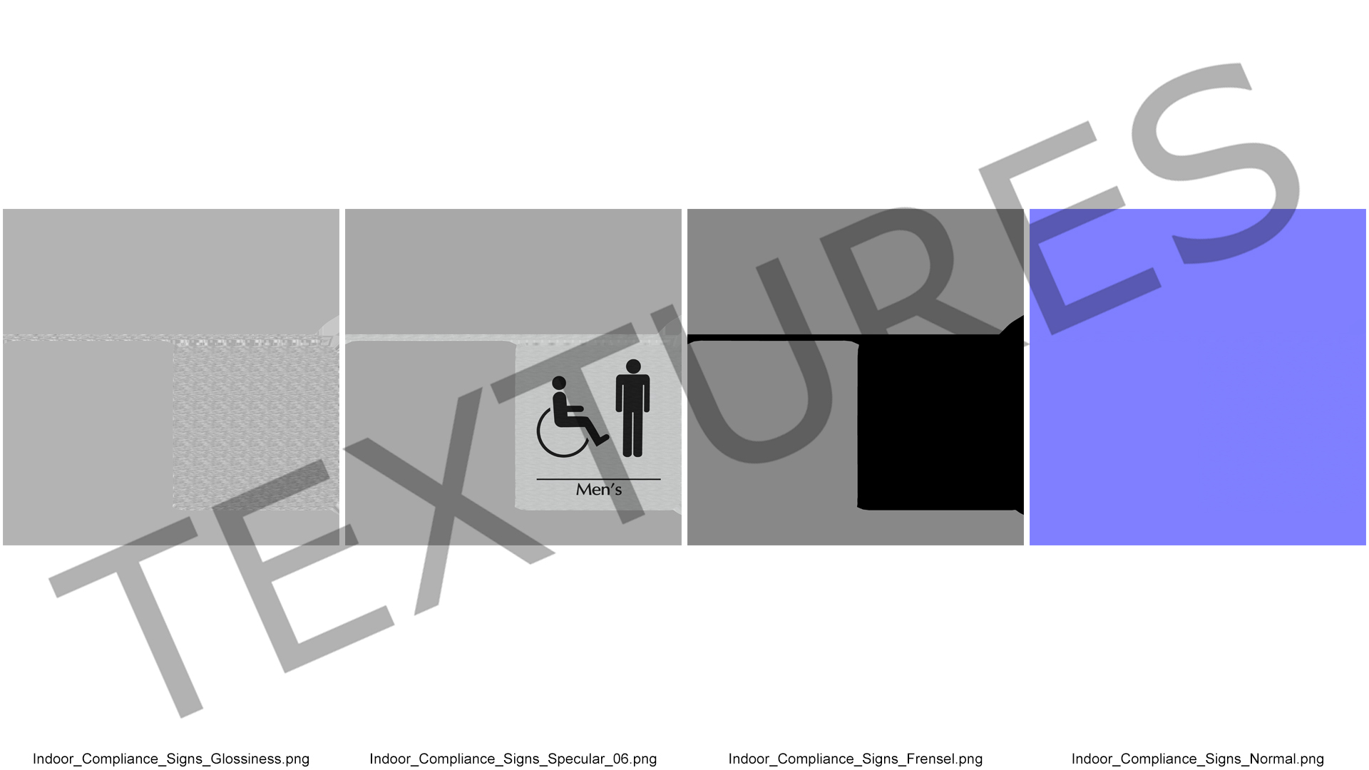 3D Male Accessible Toilet Compliance Sign model
