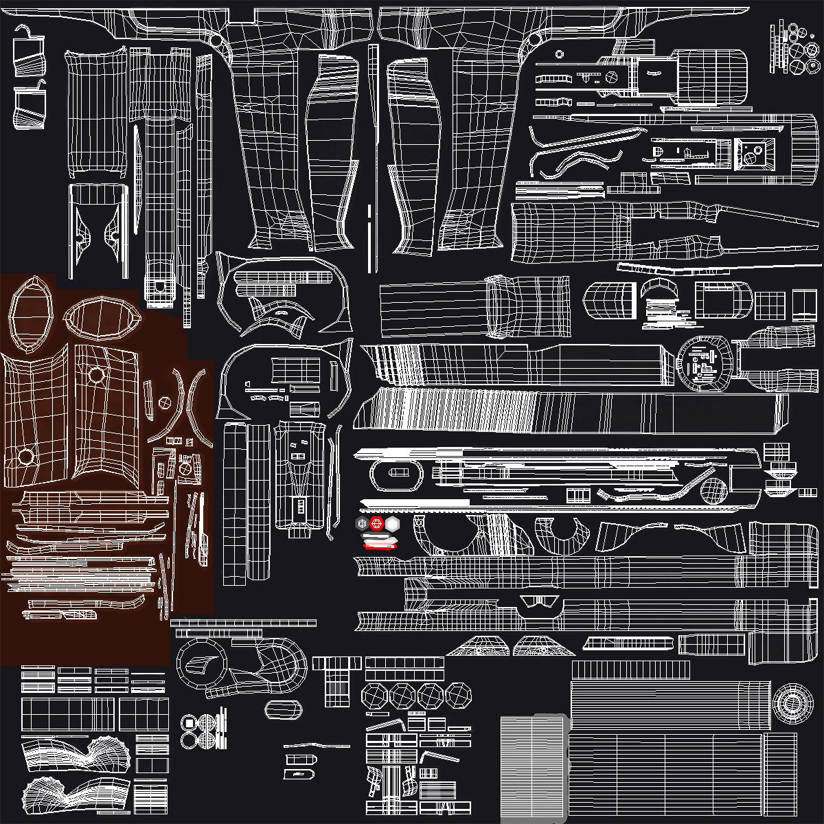 3D model Pistol APS with Buttstock