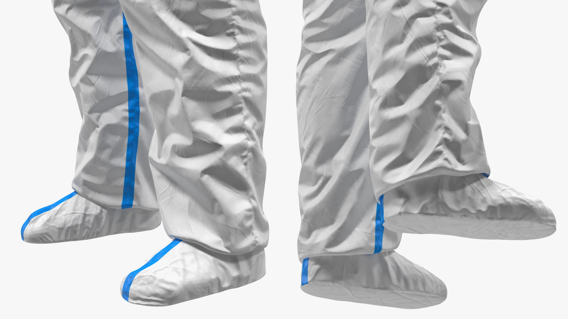 3D Man in Disposable Medical Protective Suit