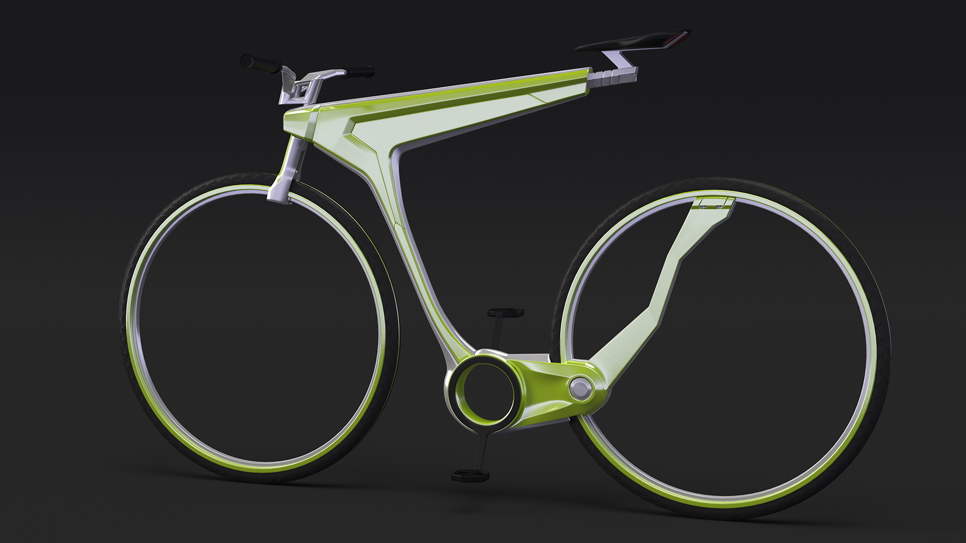 3D model Futuristic Electric Bike Green
