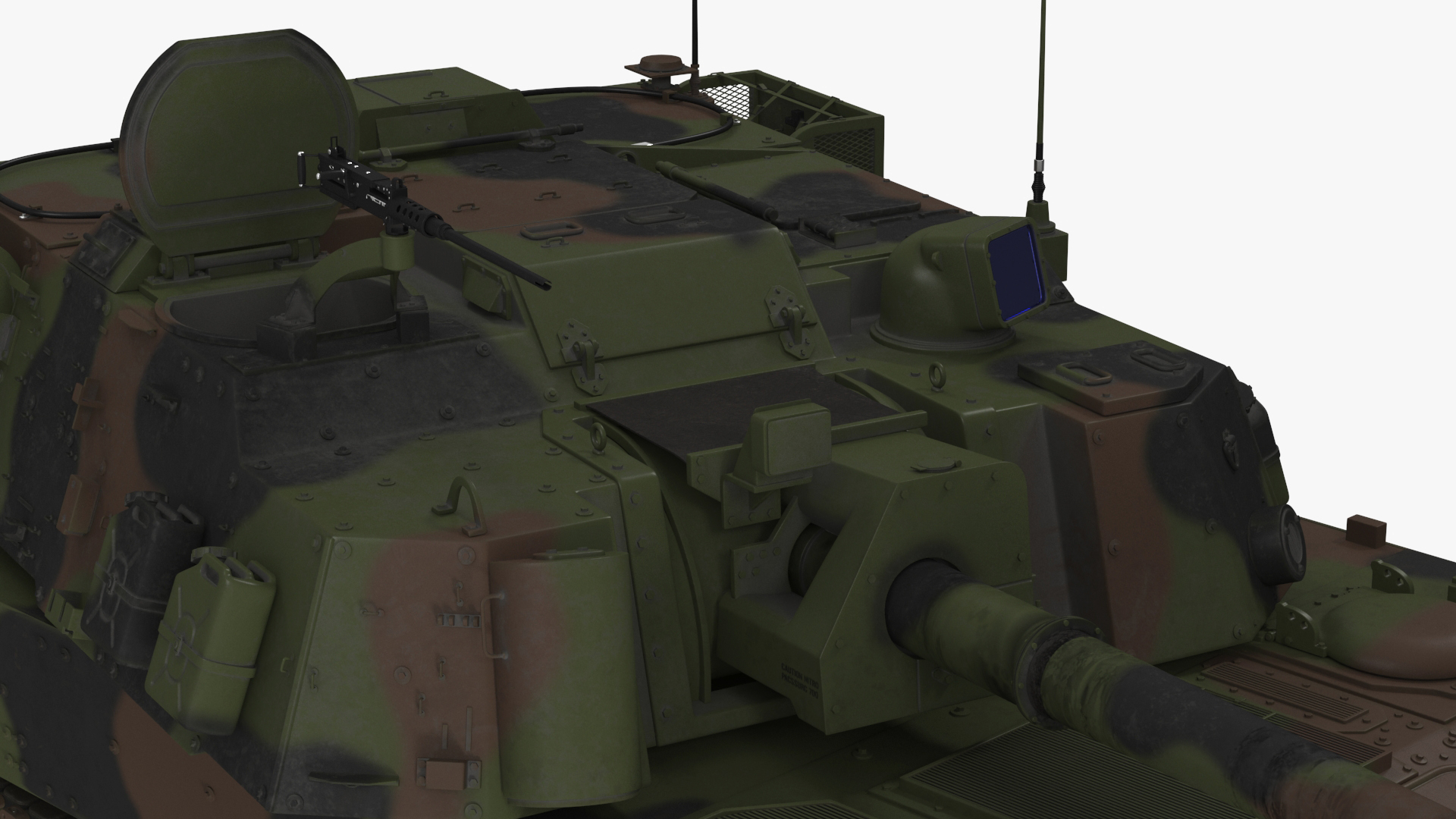 3D model M109 Paladin Howitzer Camouflage Color Rigged