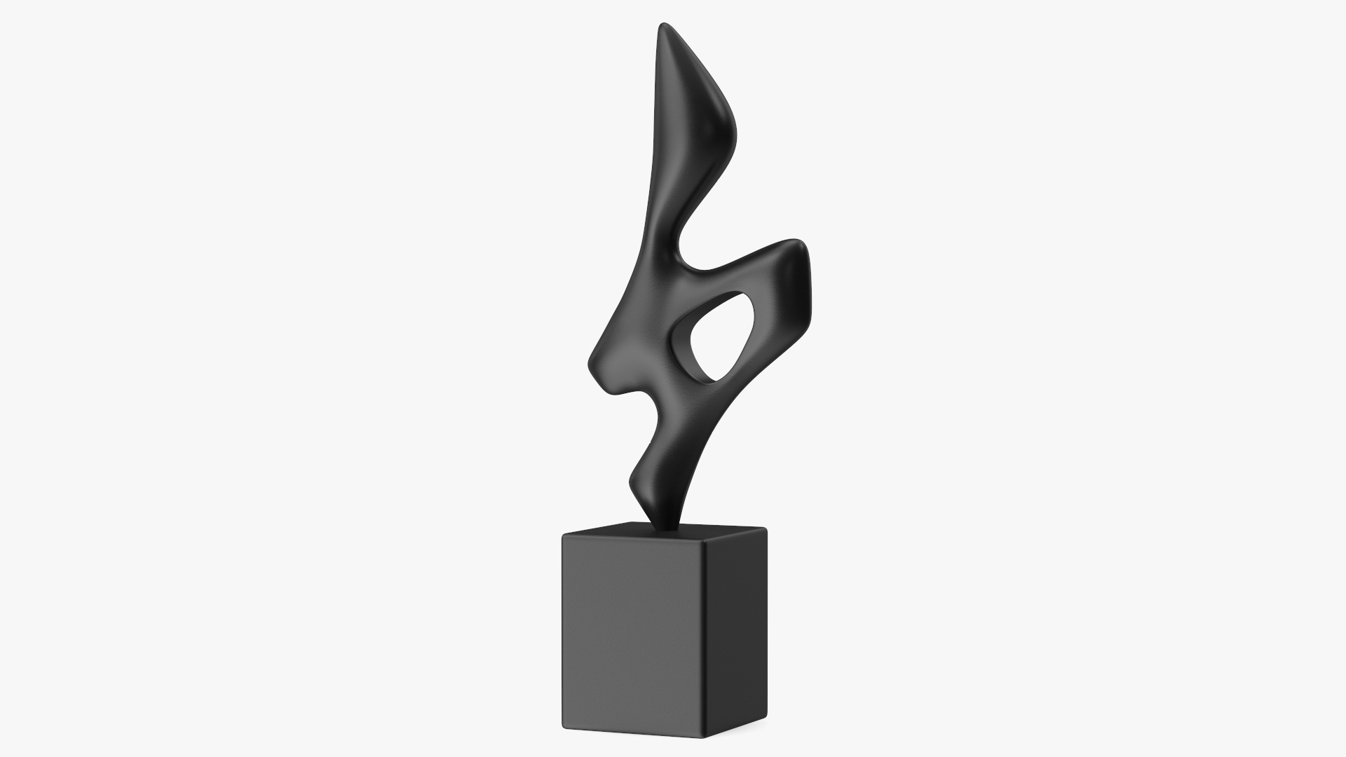 3D Home Decor Sculpture Wooden Black model