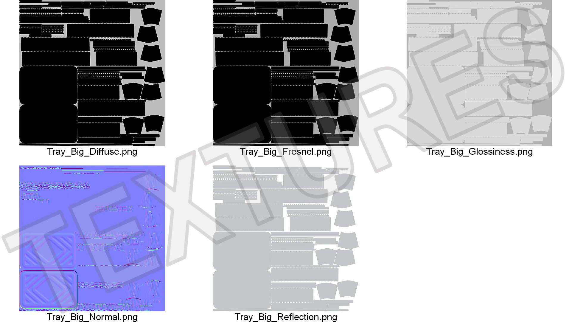 Aluminum Disposable Food Tray 50x33x8cm 3D model