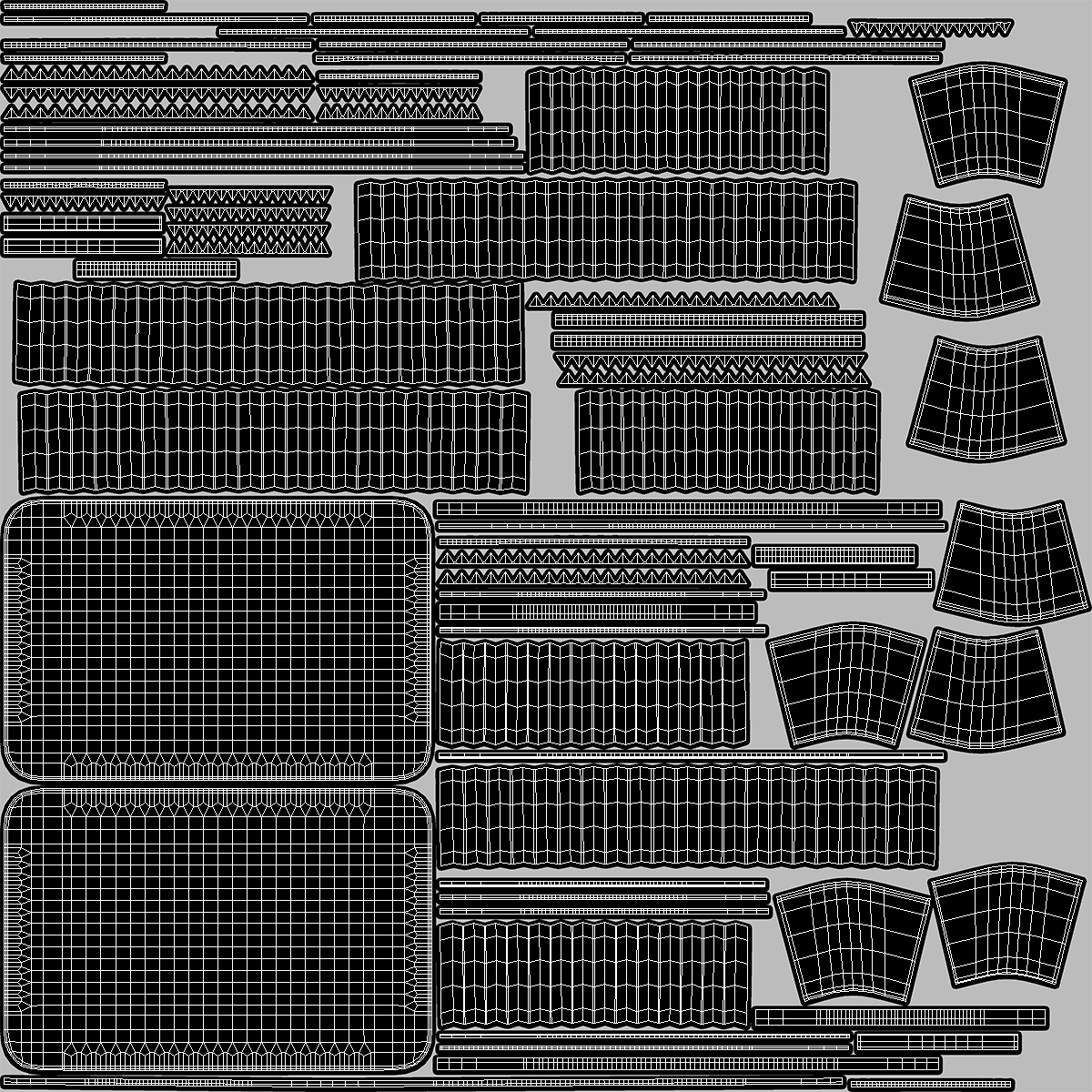 Aluminum Disposable Food Tray 50x33x8cm 3D model