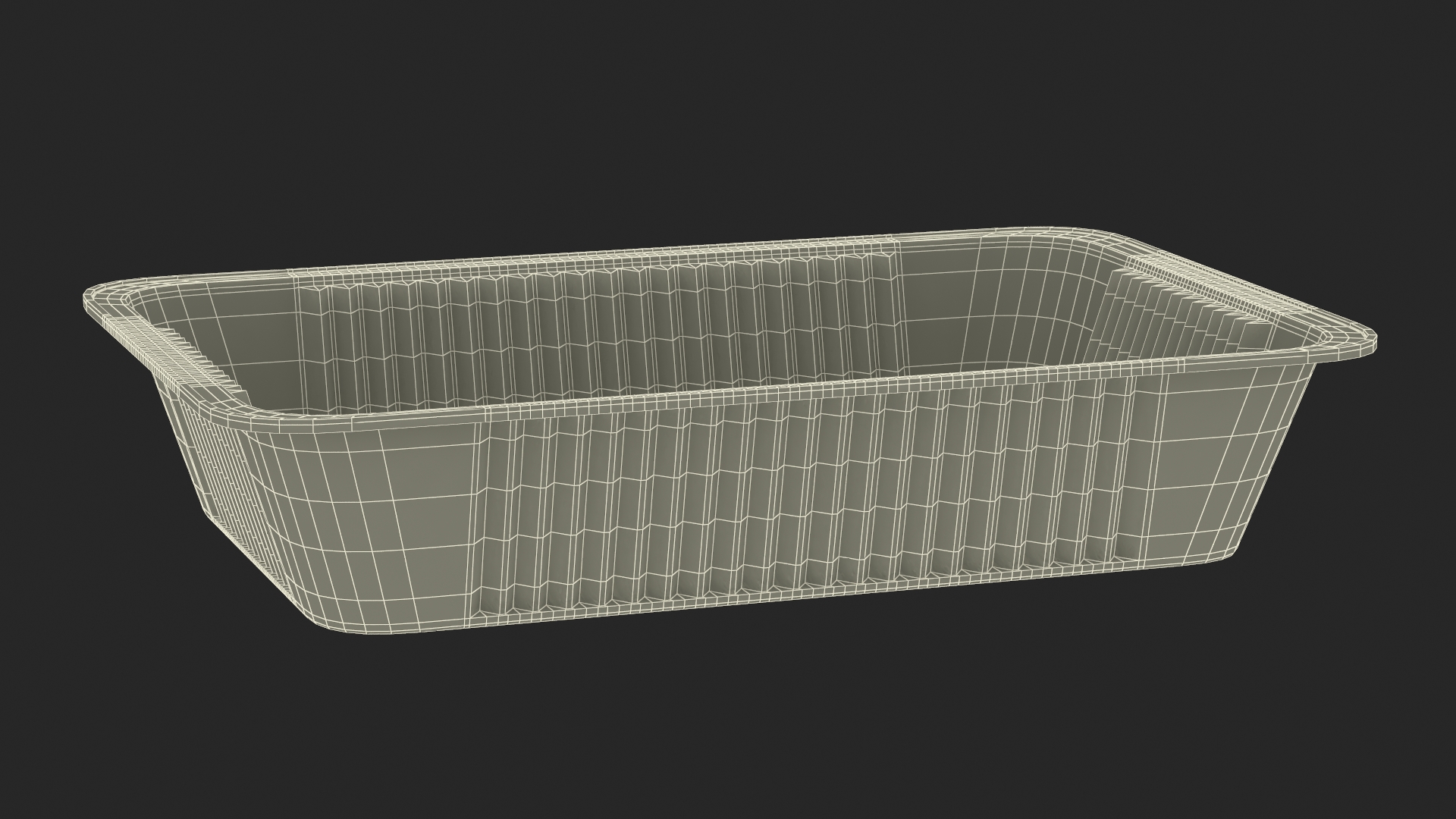 Aluminum Disposable Food Tray 50x33x8cm 3D model