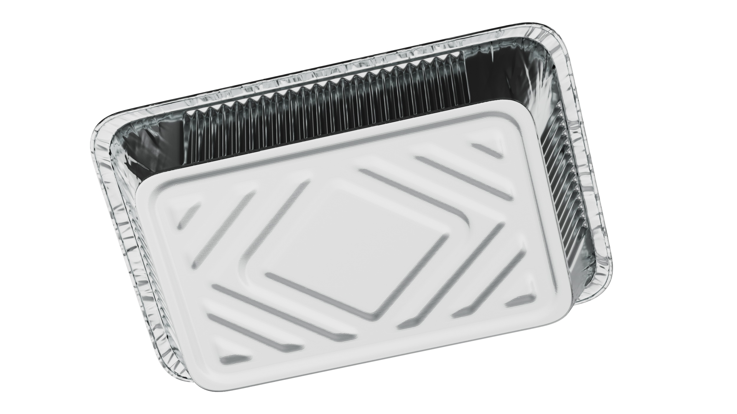 Aluminum Disposable Food Tray 50x33x8cm 3D model