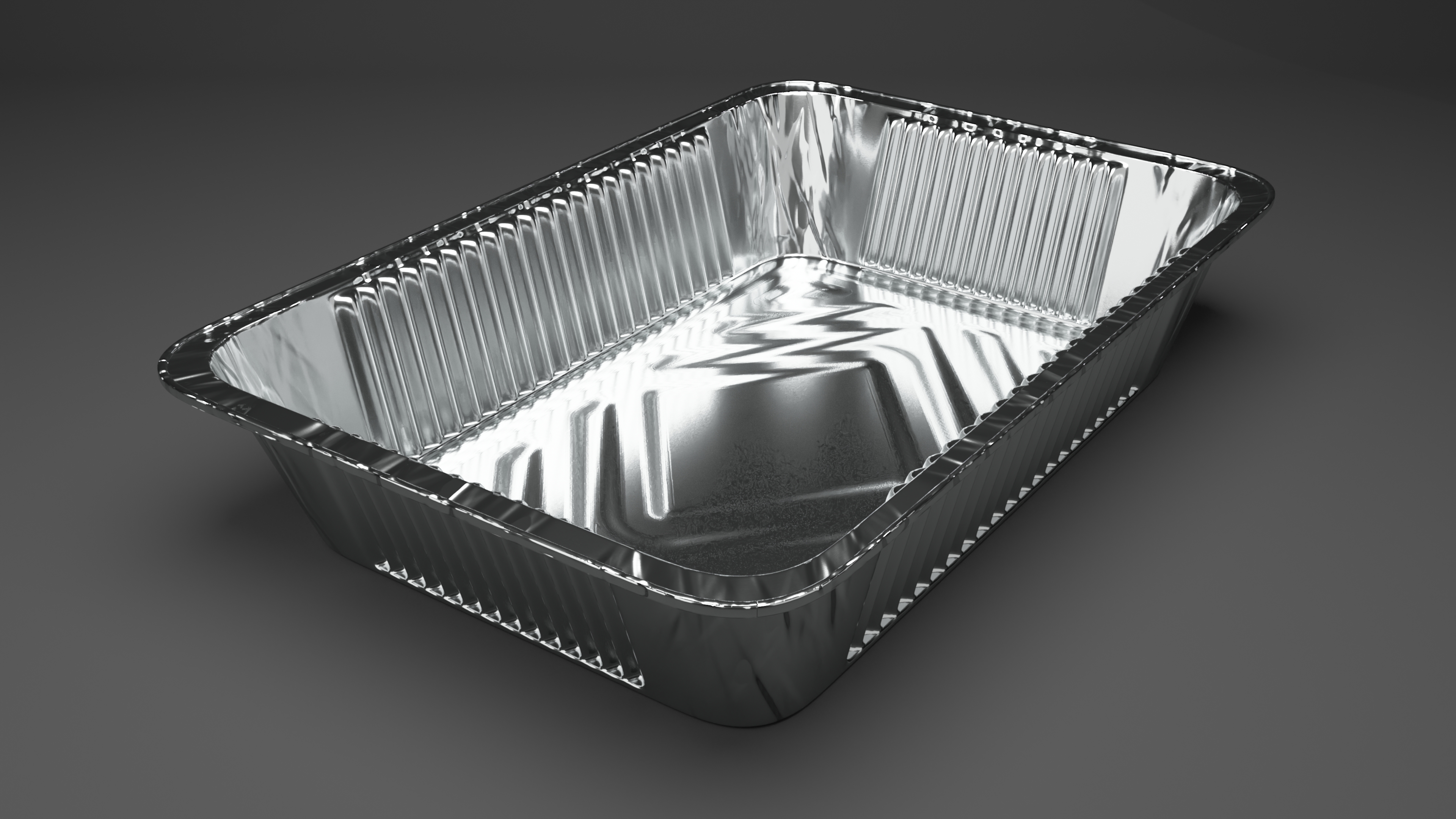 Aluminum Disposable Food Tray 50x33x8cm 3D model