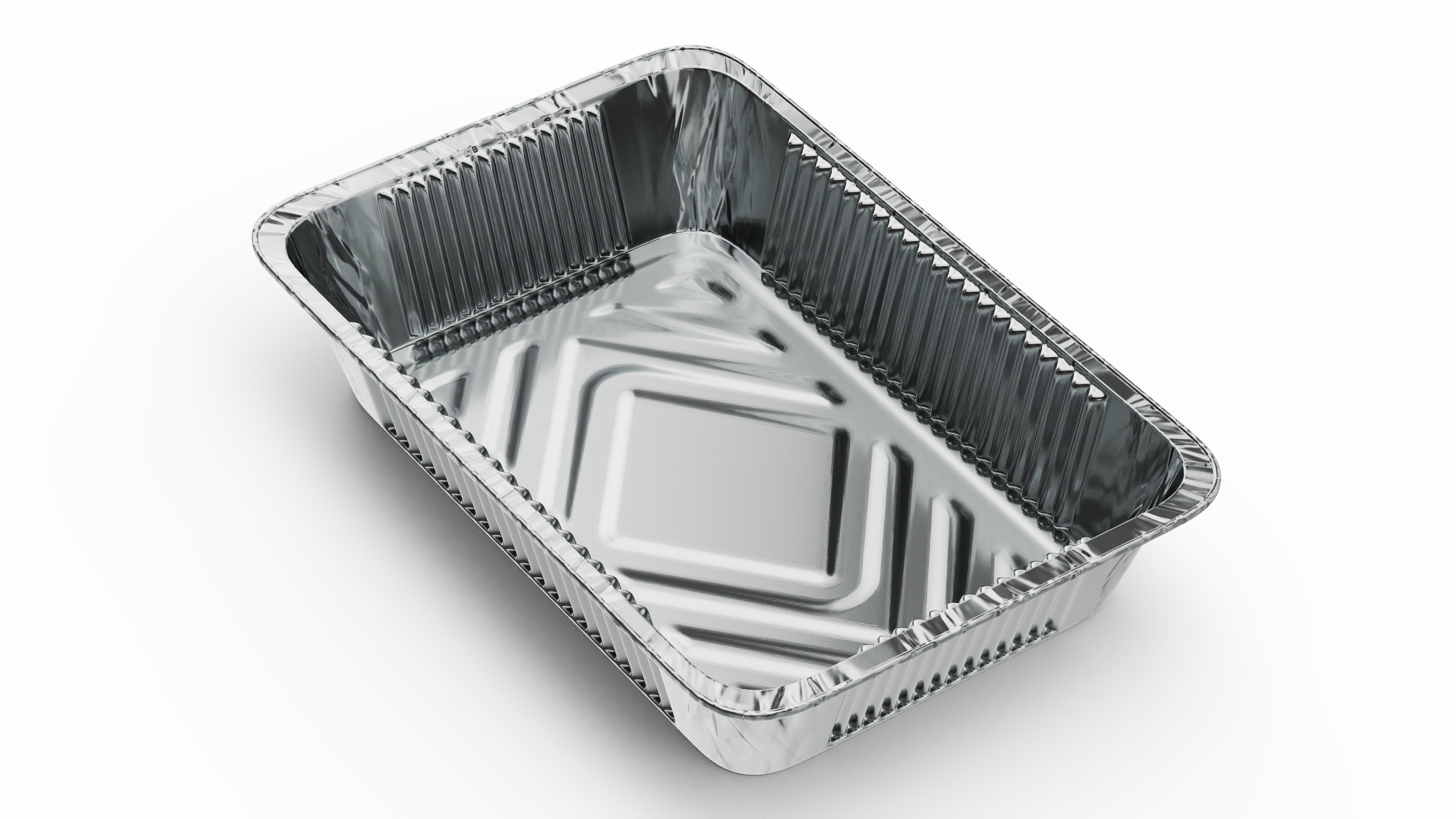 Aluminum Disposable Food Tray 50x33x8cm 3D model
