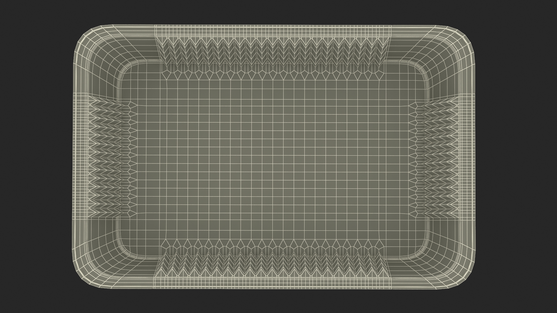 Aluminum Disposable Food Tray 50x33x8cm 3D model