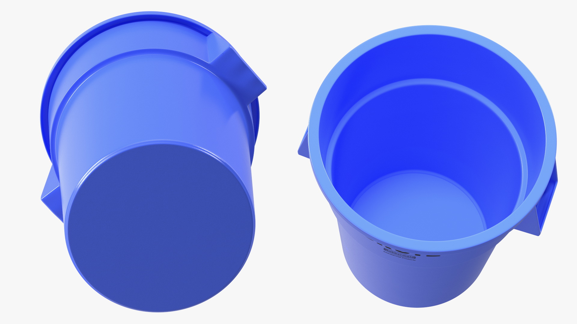 Rubbermaid Brute Blue Round Trash Can 3D