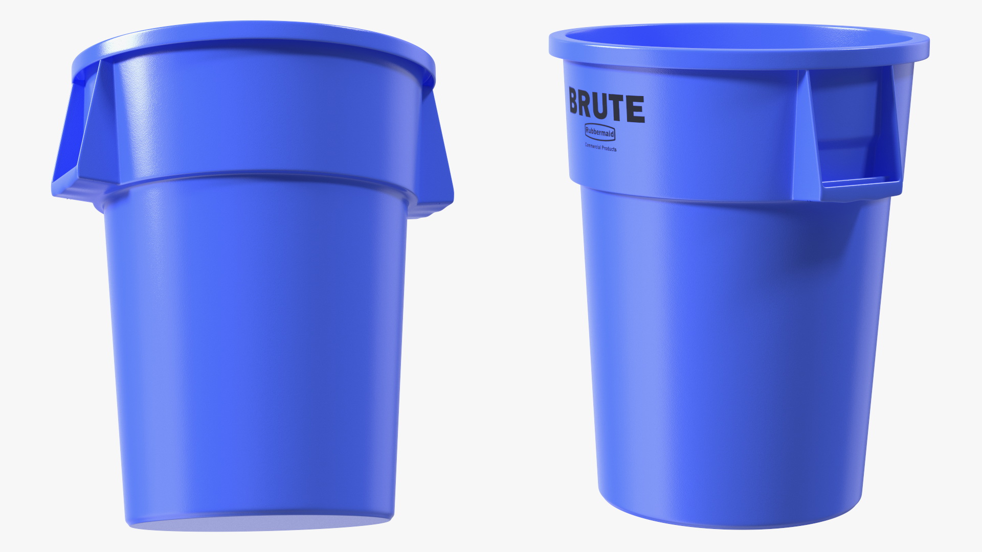 Rubbermaid Brute Blue Round Trash Can 3D