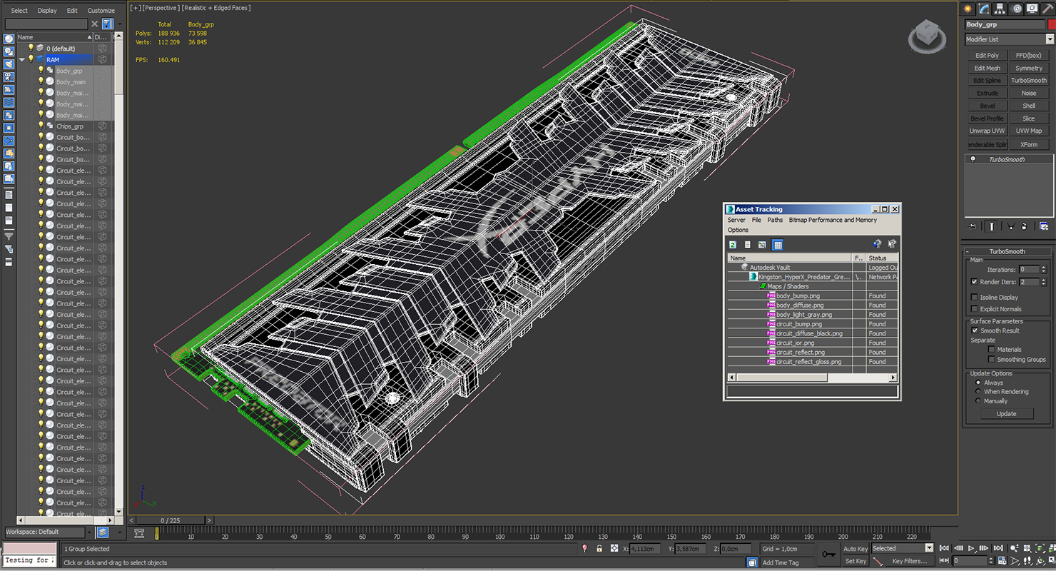Kingston HyperX Predator Grey Radiator RAM 3D
