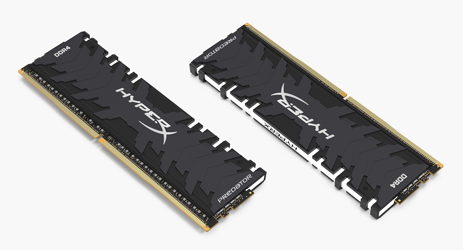 Kingston HyperX Predator Grey Radiator RAM 3D