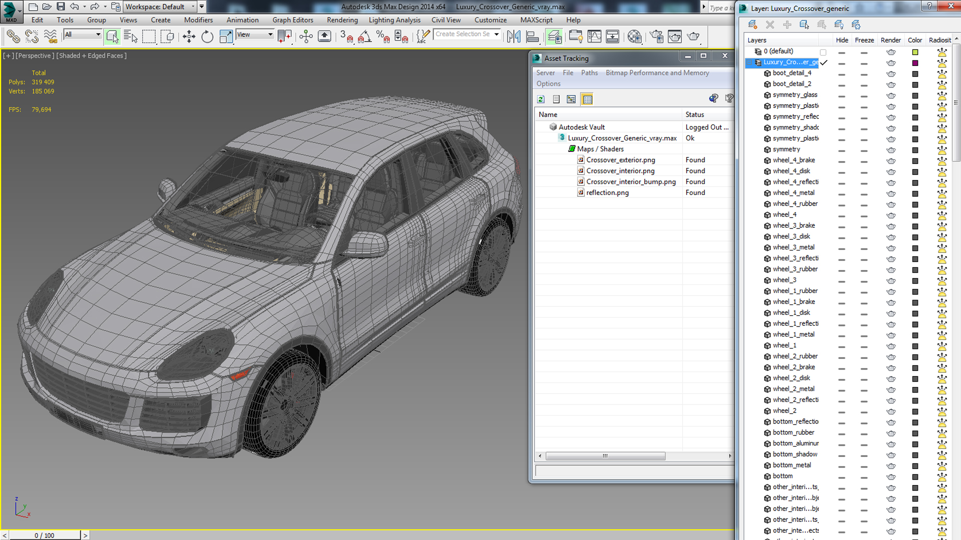 Luxury Crossover Generic 3D model